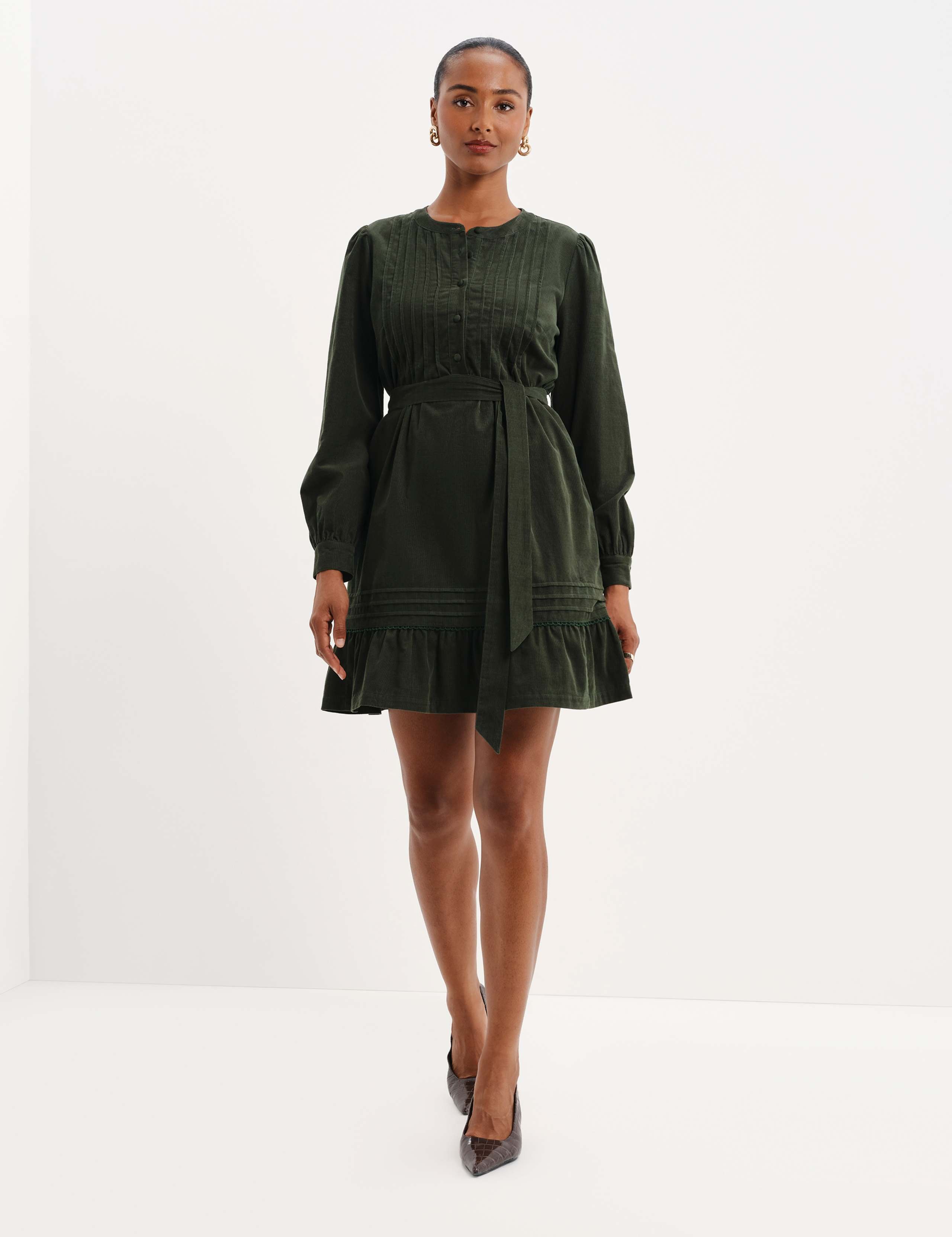 Cord Tie Waist Mini Dress 7 of 10