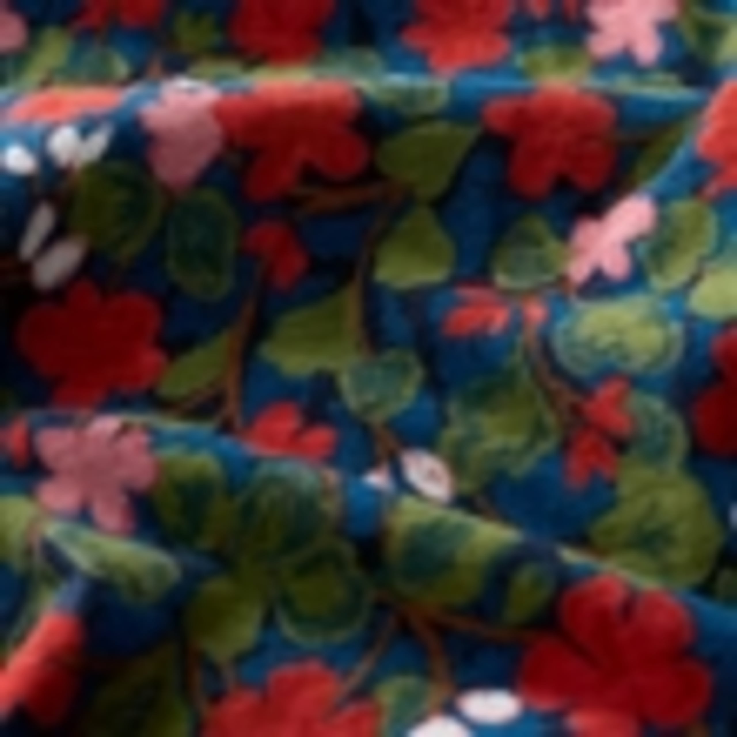 Pure Cotton Floral V-Neck Midi Waisted Dress 5 of 5