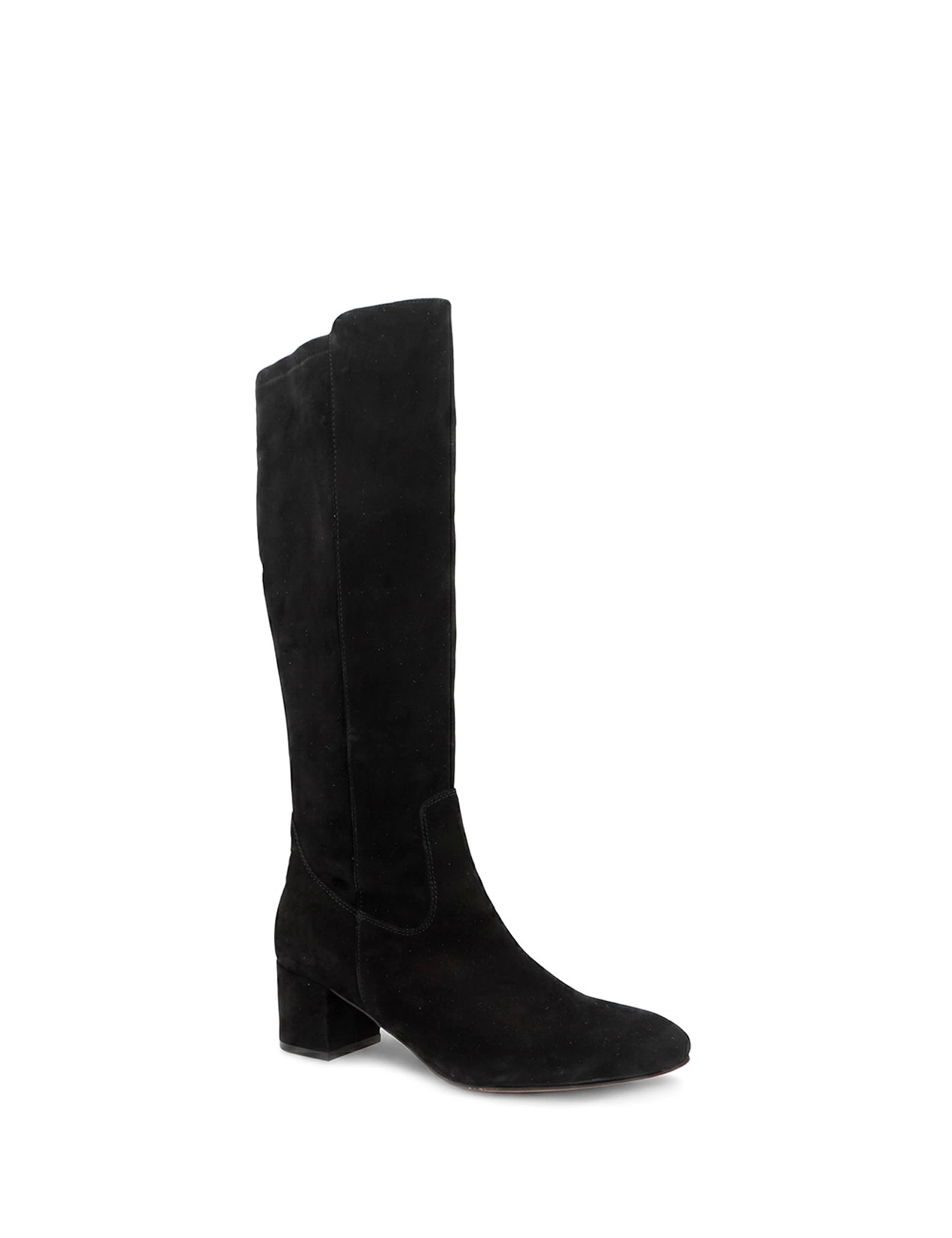 Wide Fit Leather Stretch Long Boots 2 of 5