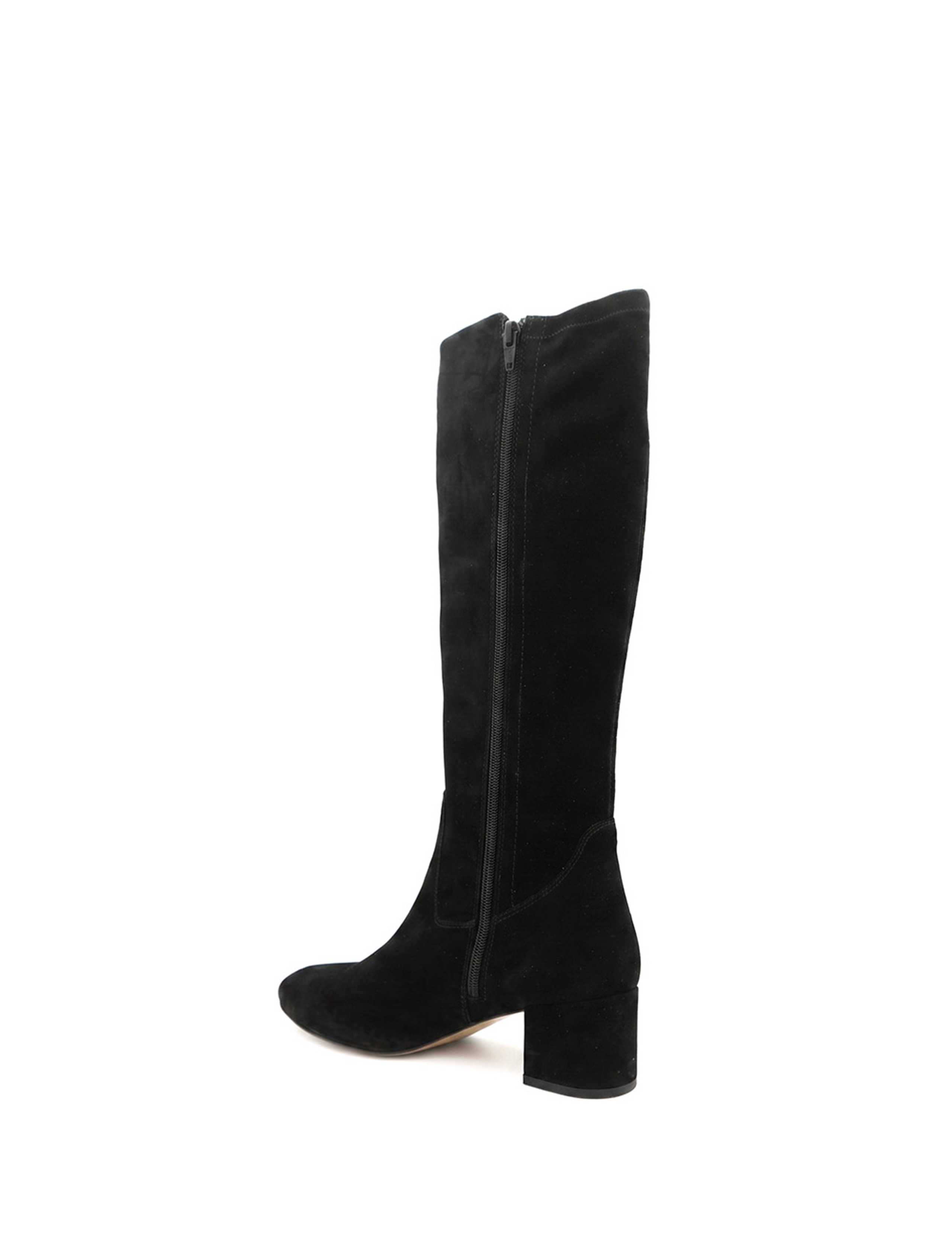 Wide Fit Leather Stretch Long Boots 3 of 5