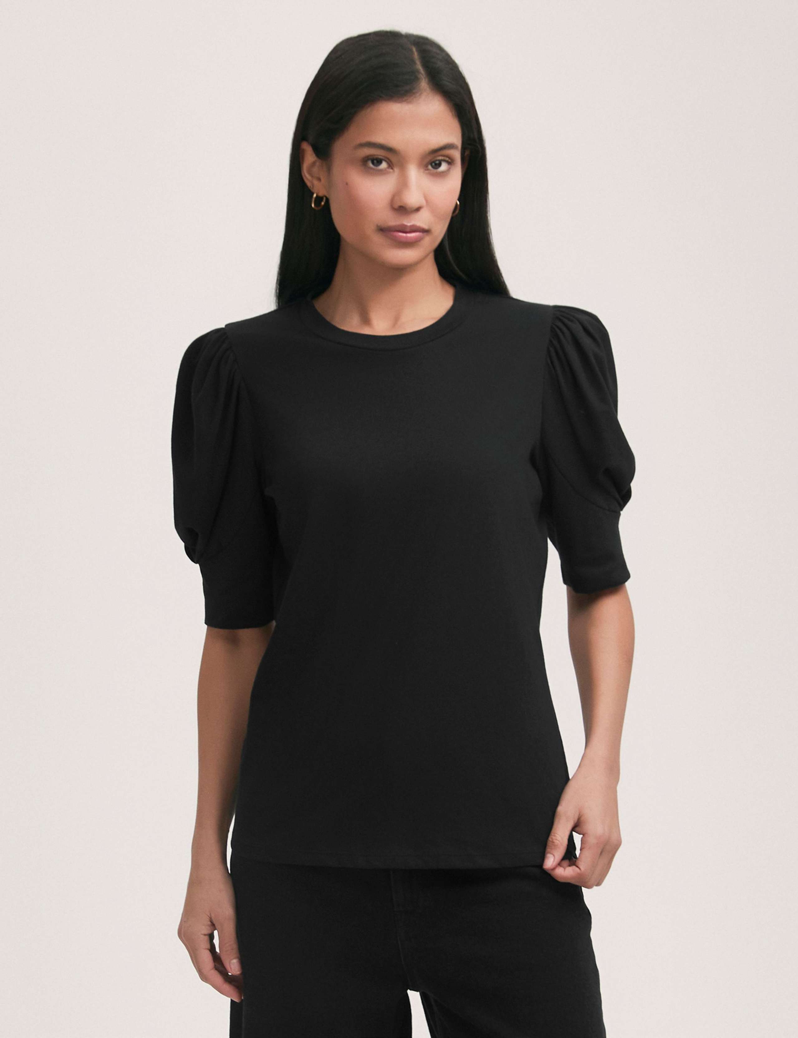 Jersey Puff Sleeve T-Shirt 1 of 4