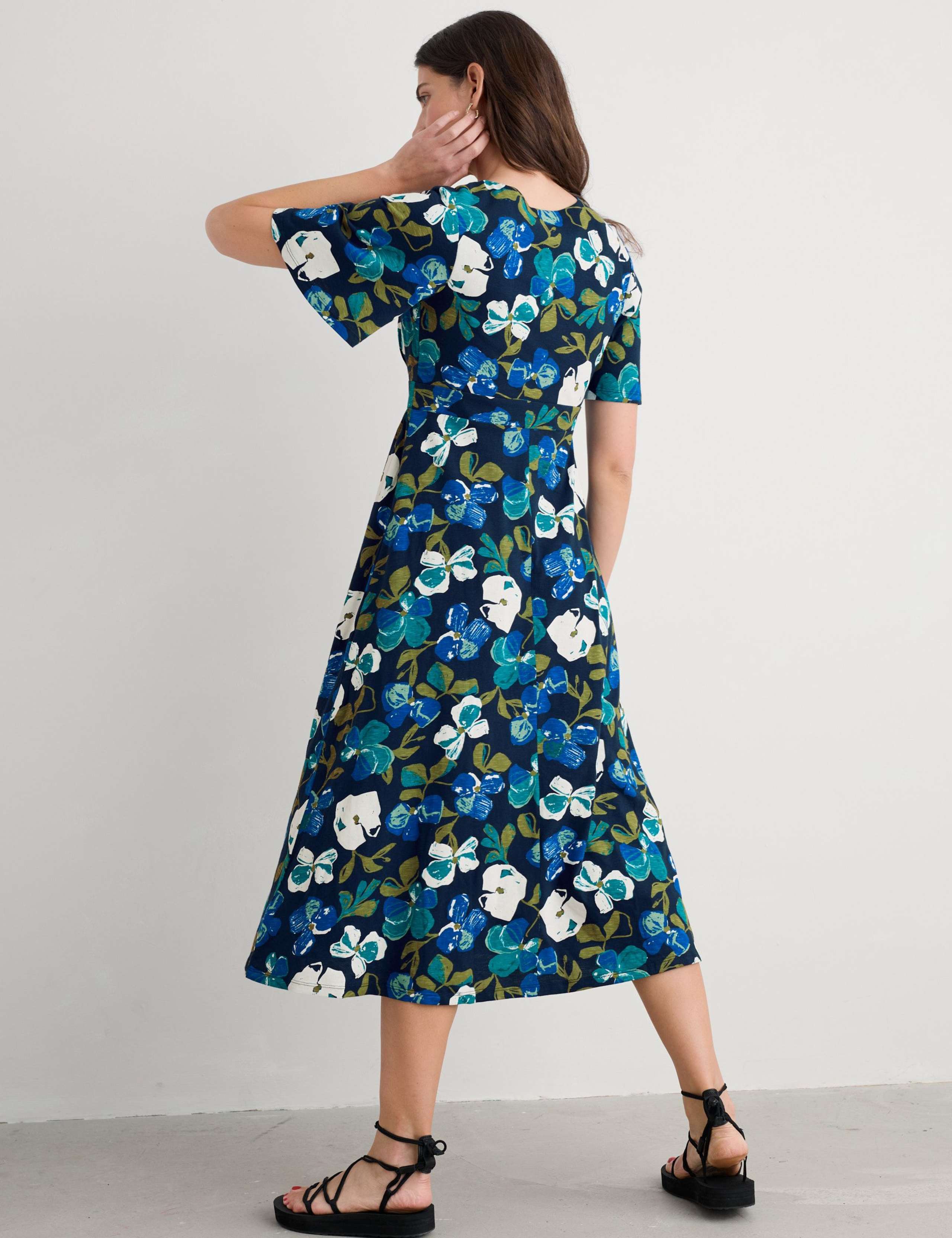 Cotton Floral V-Neck Chateaux Maxi Dress 3 of 5