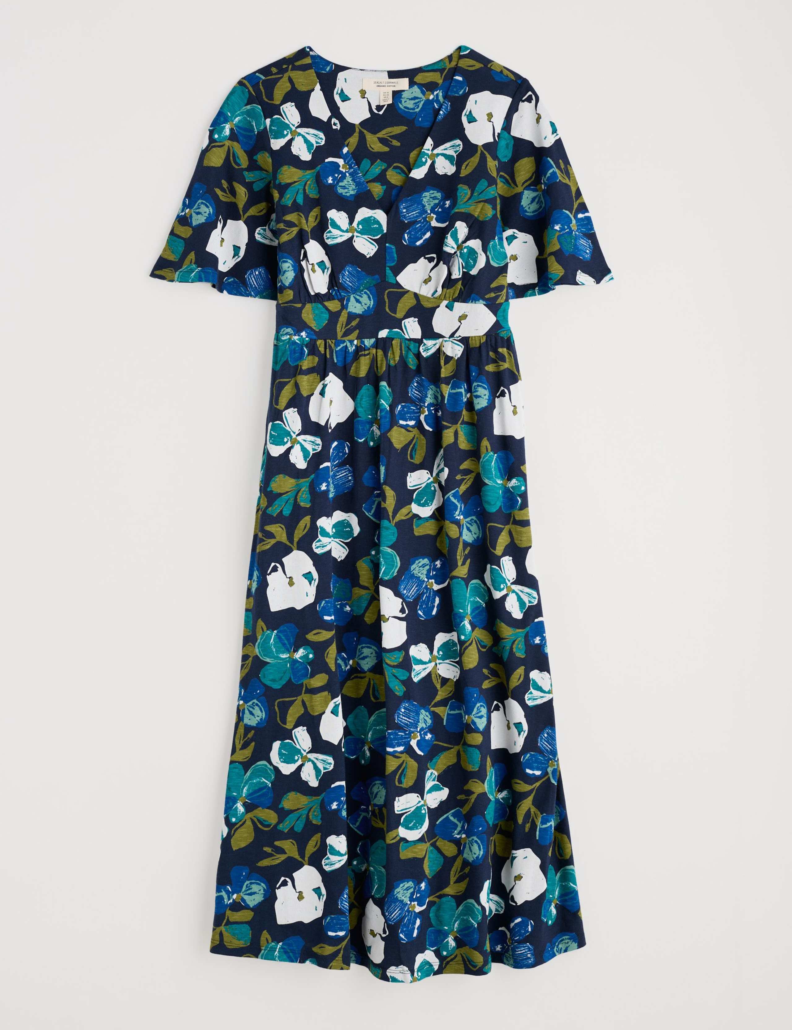 Cotton Floral V-Neck Chateaux Maxi Dress 2 of 5