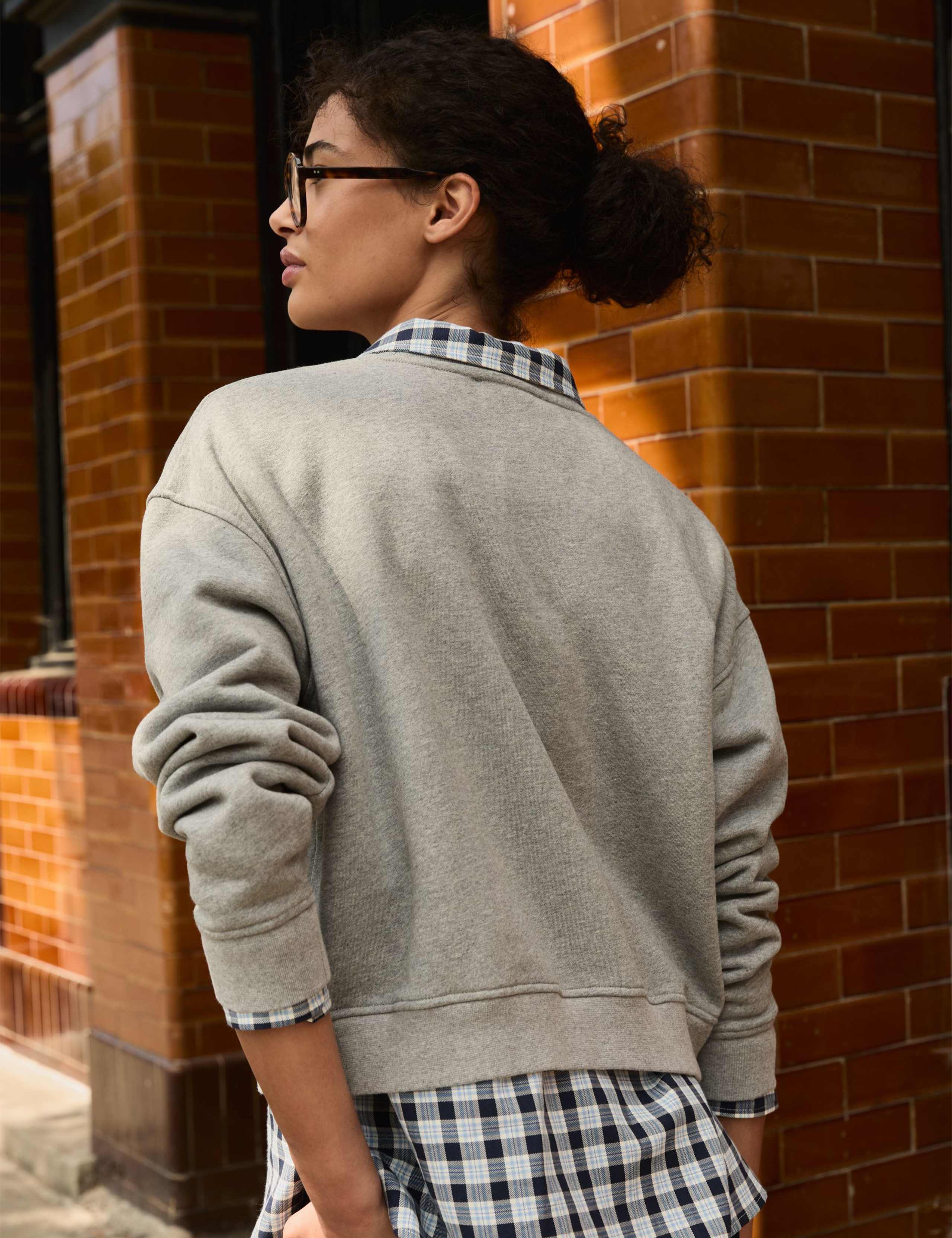 Cotton Rich Cropped Sweatshirt 4 of 5