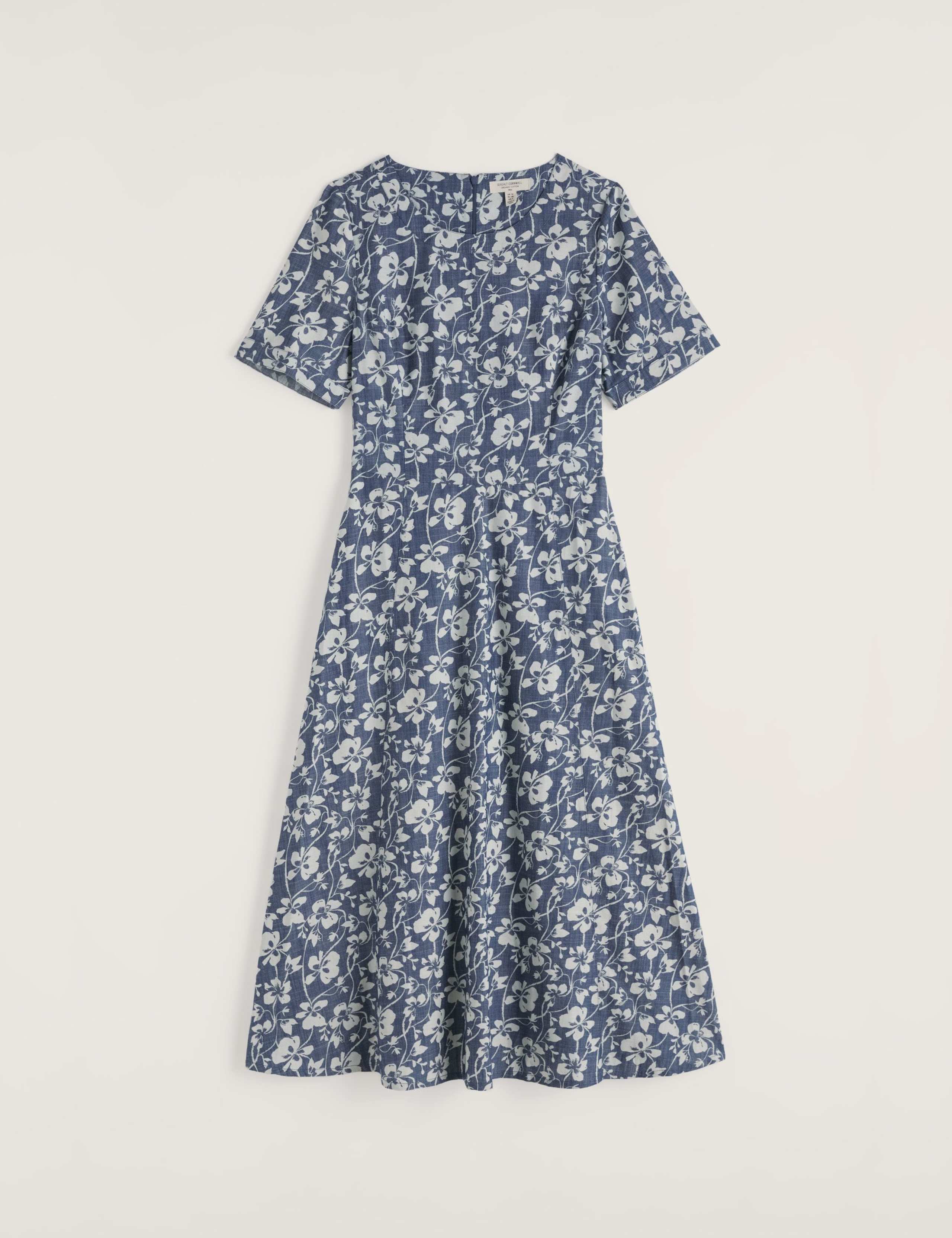 Pure Cotton Floral Midi Waisted Dress 2 of 5