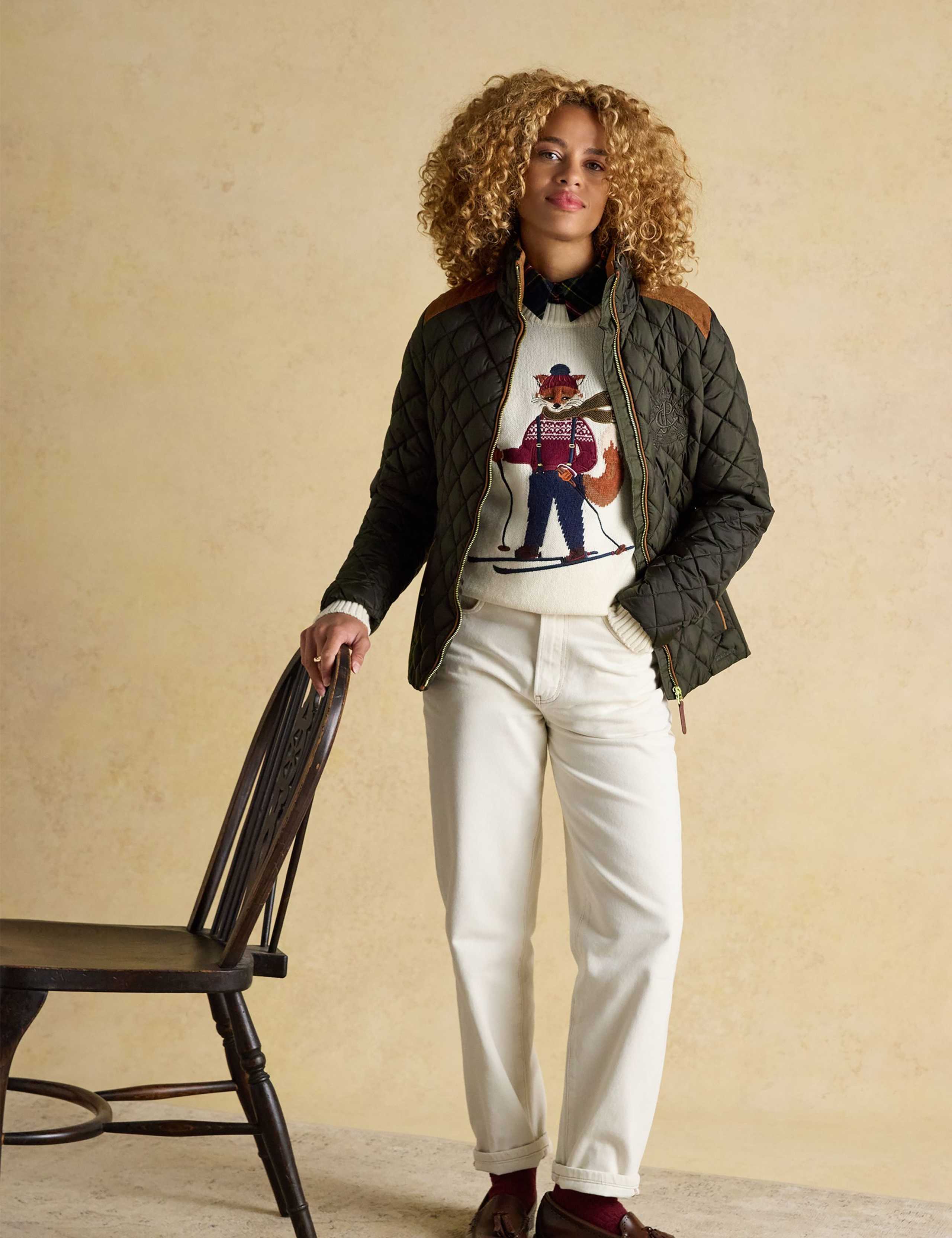 Showerproof Diamond Quilted Coat 1 of 12