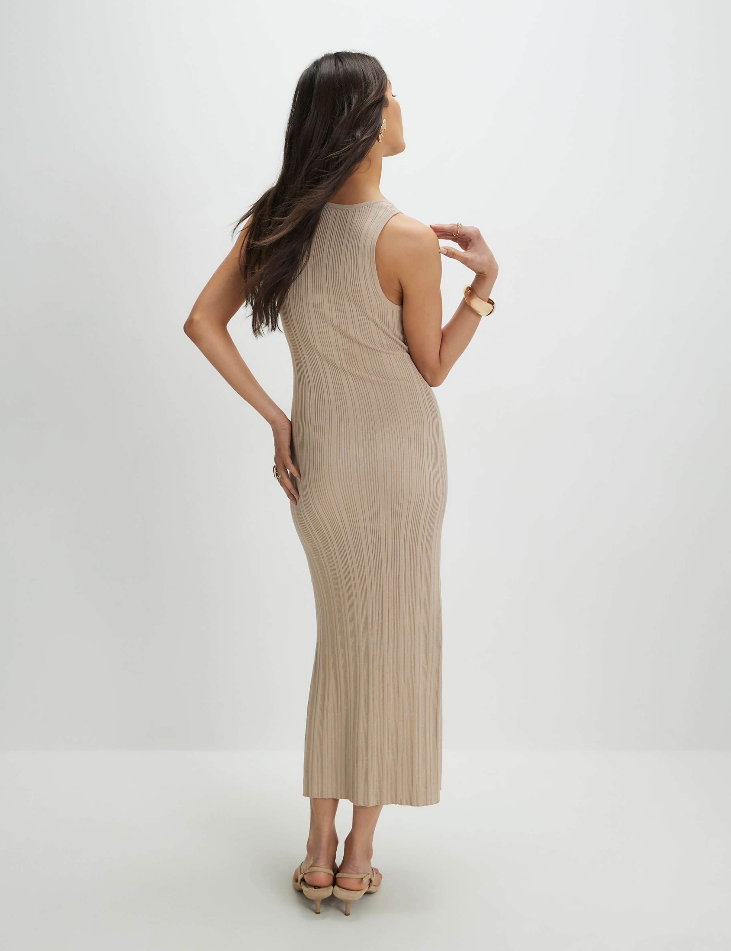 Ribbed Knitted Bodycon Midi Dress 2 of 4