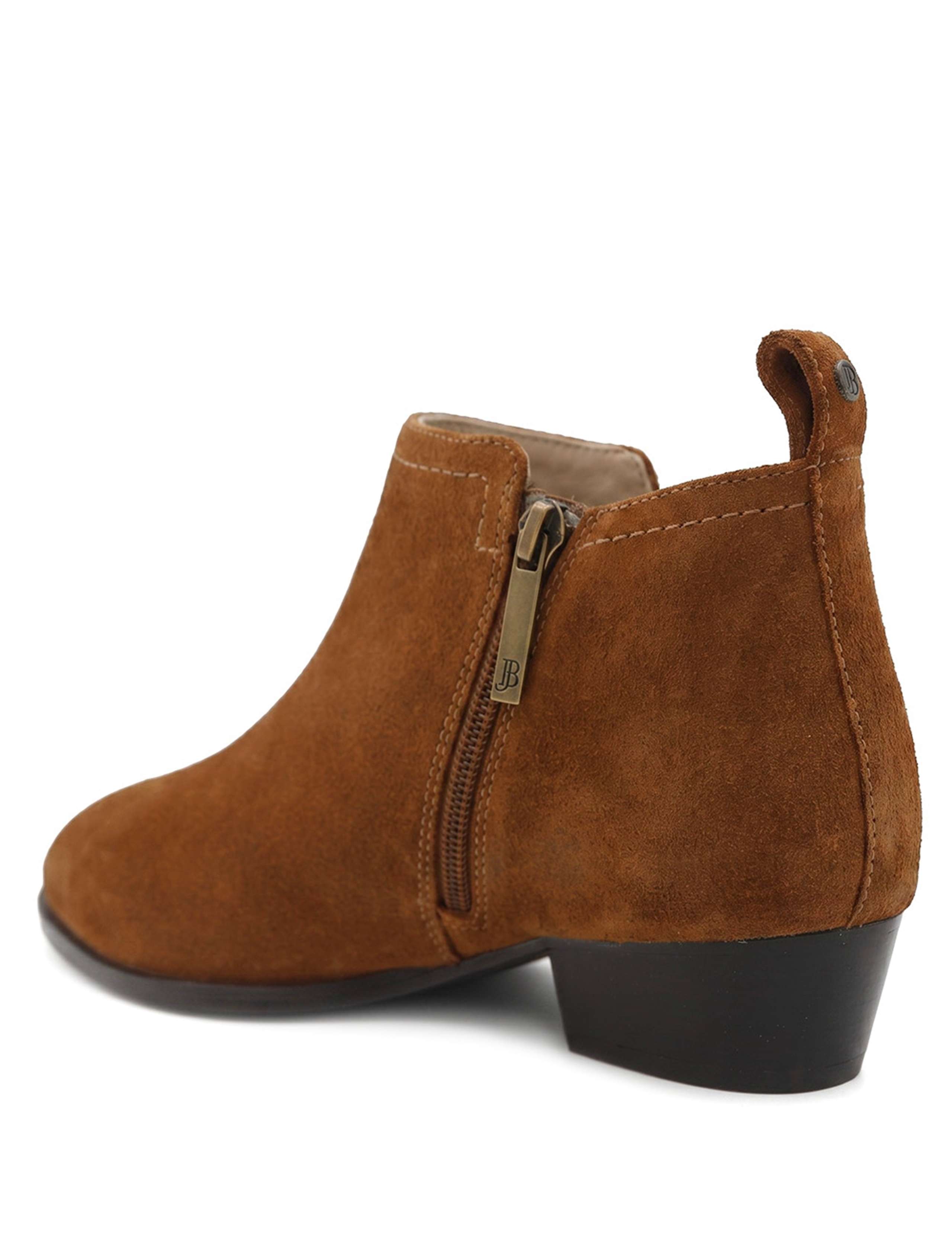 Leather Block Heel Ankle Boots 3 of 5