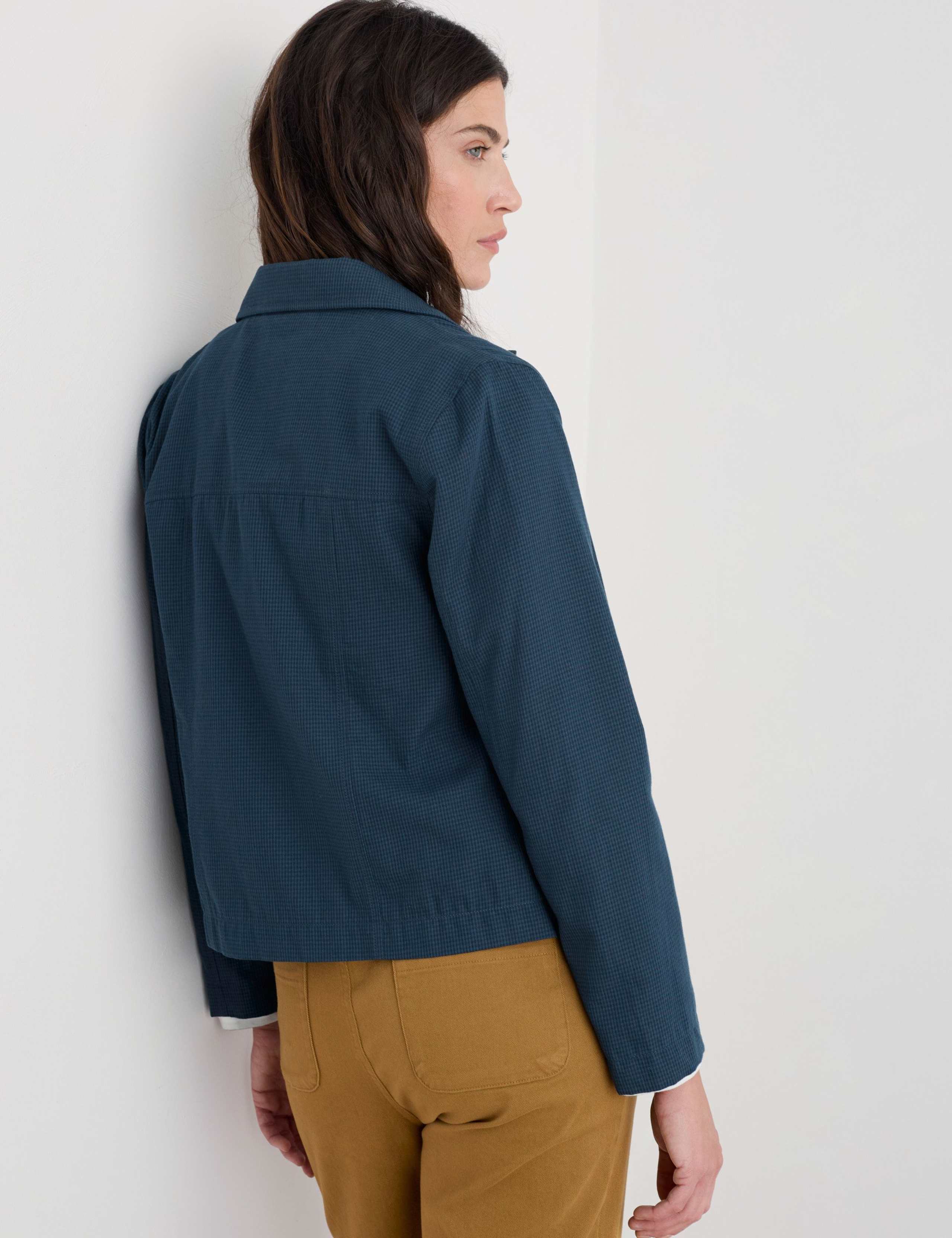 Pure Cotton Checked Utility Jacket 4 of 6