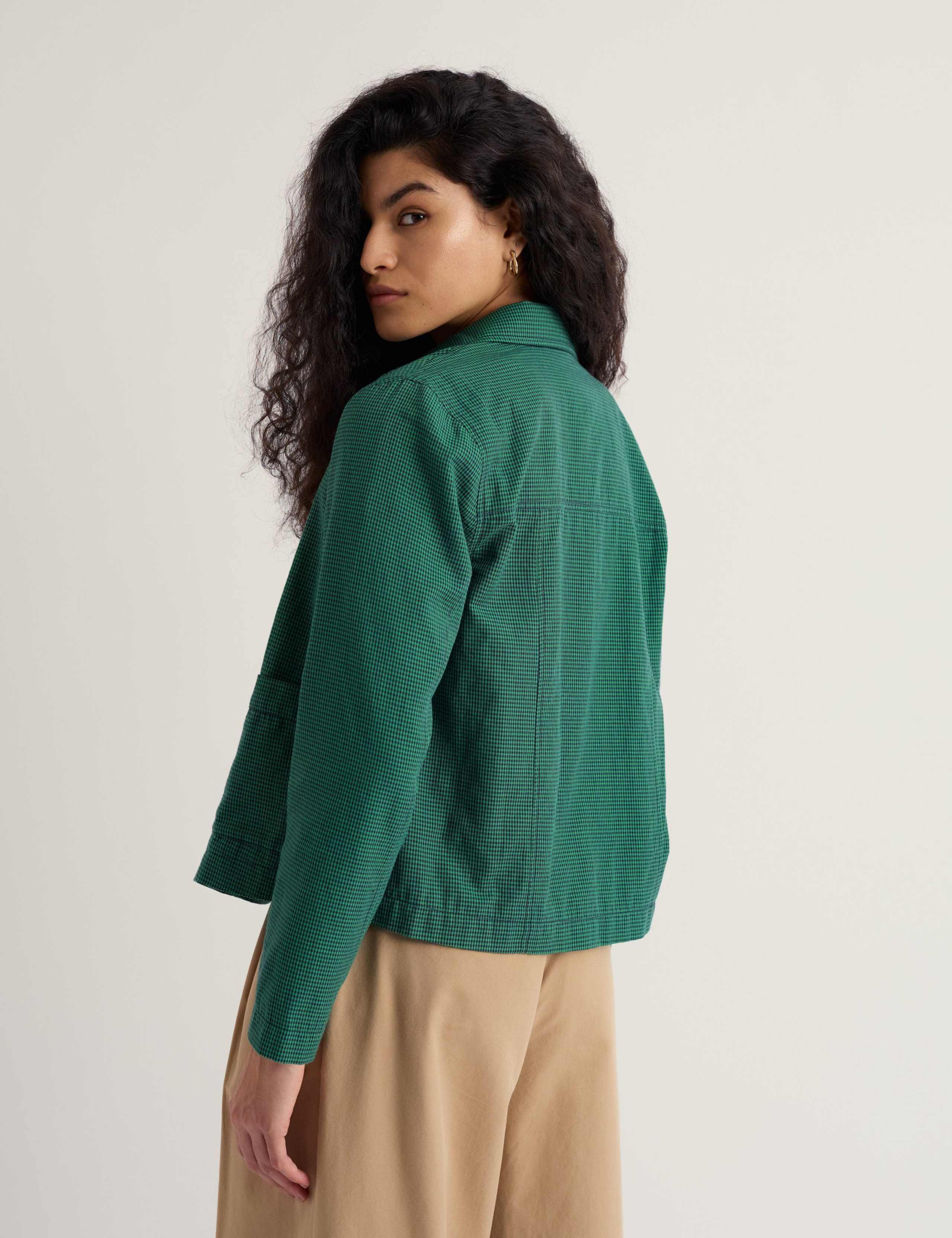 Pure Cotton Checked Utility Jacket 4 of 5