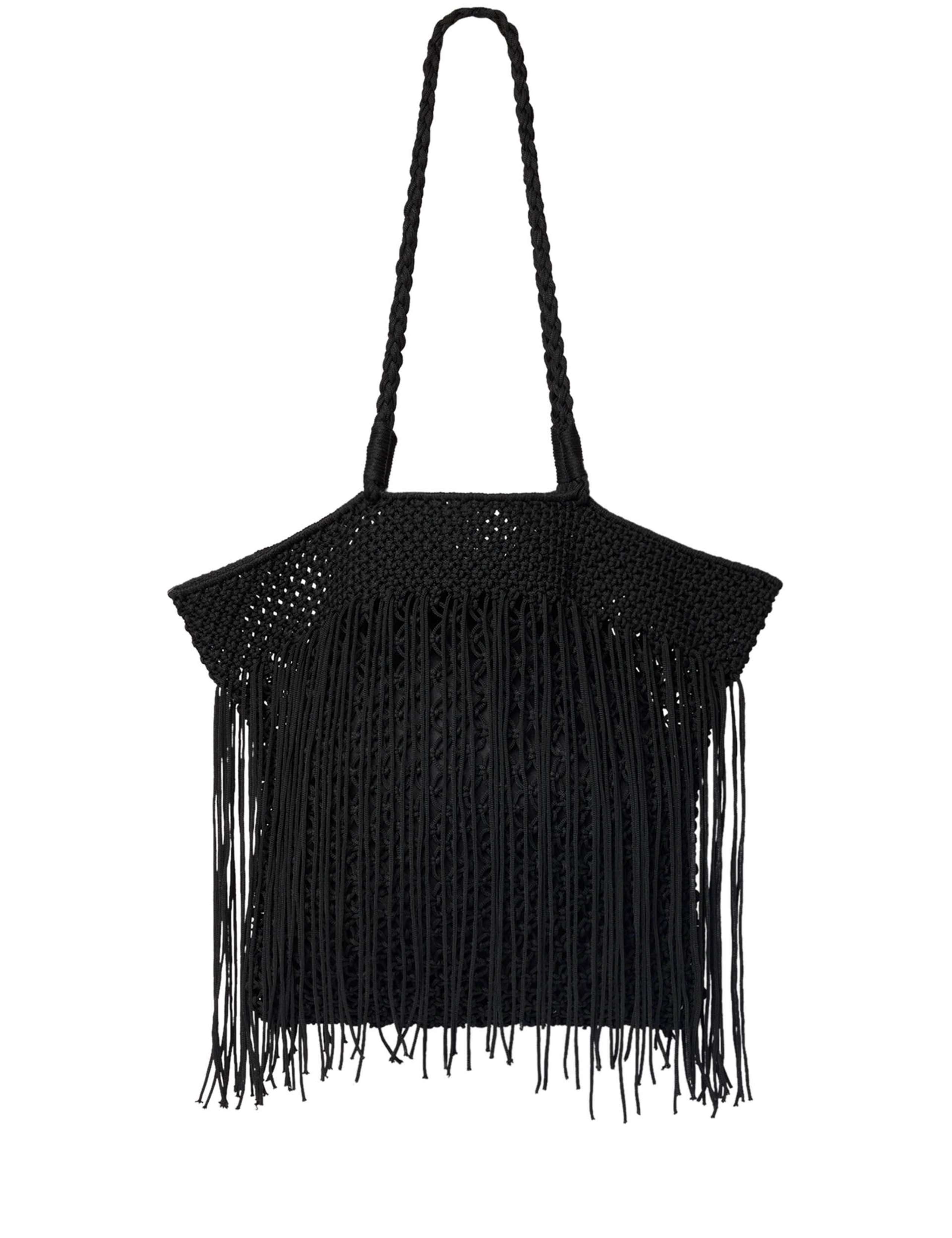 Woven Fringed Tote Bag 1 of 6