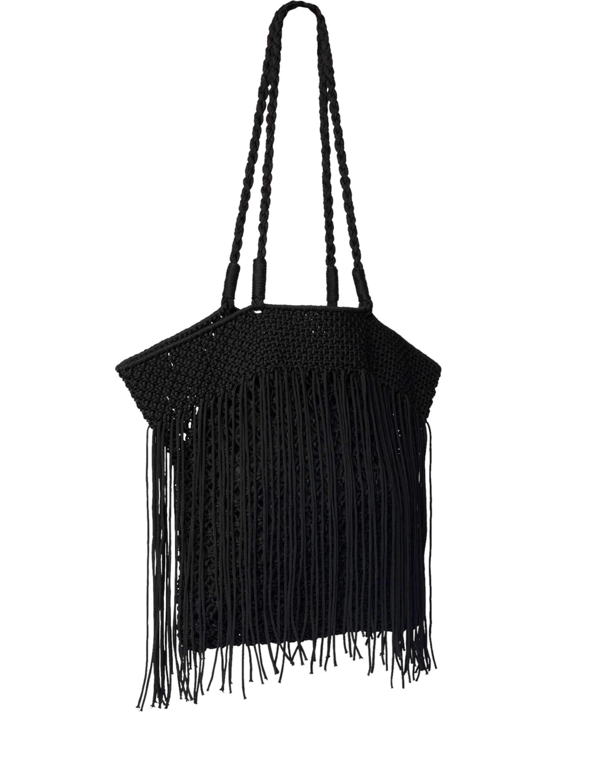 Woven Fringed Tote Bag 3 of 6