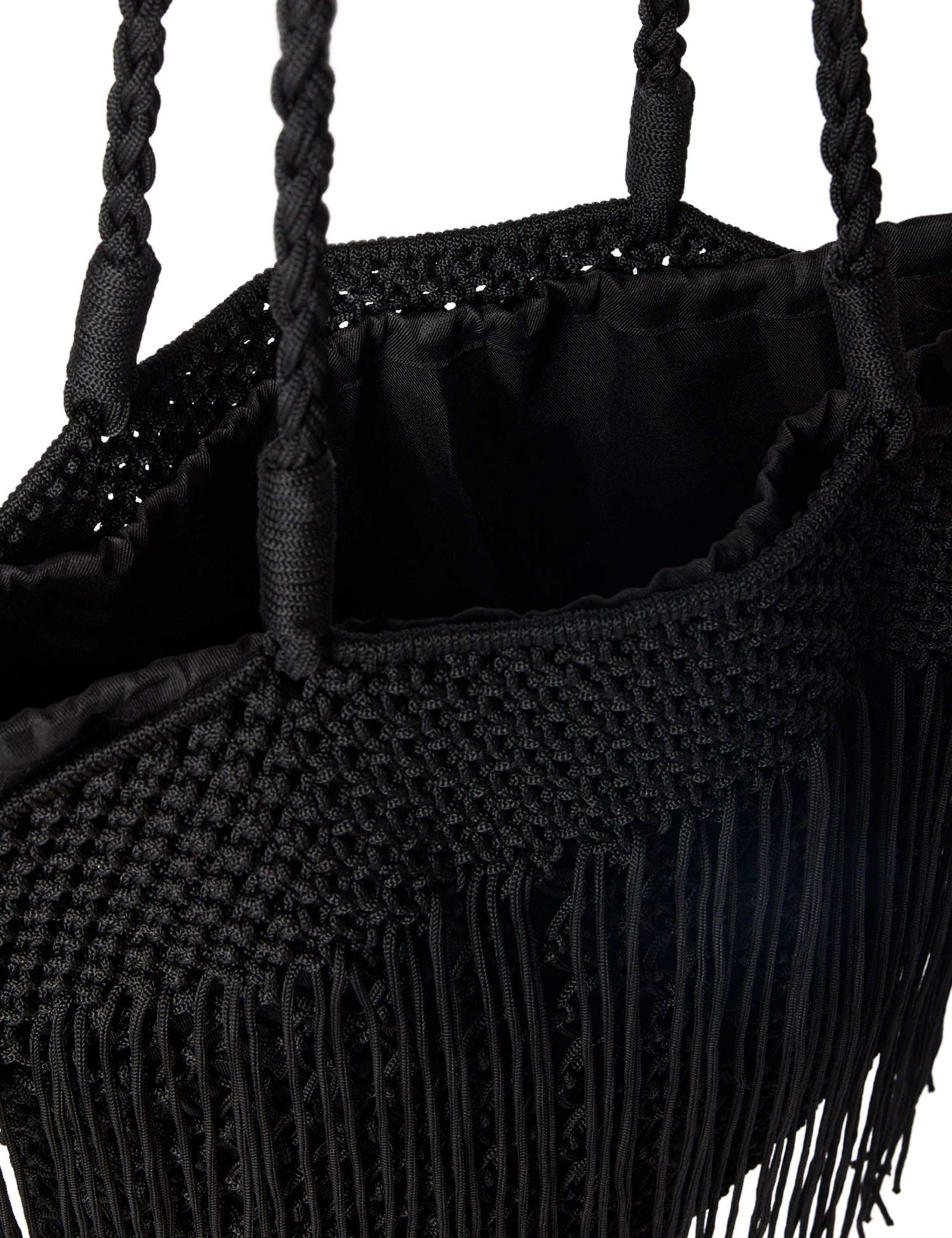 Woven Fringed Tote Bag 5 of 6