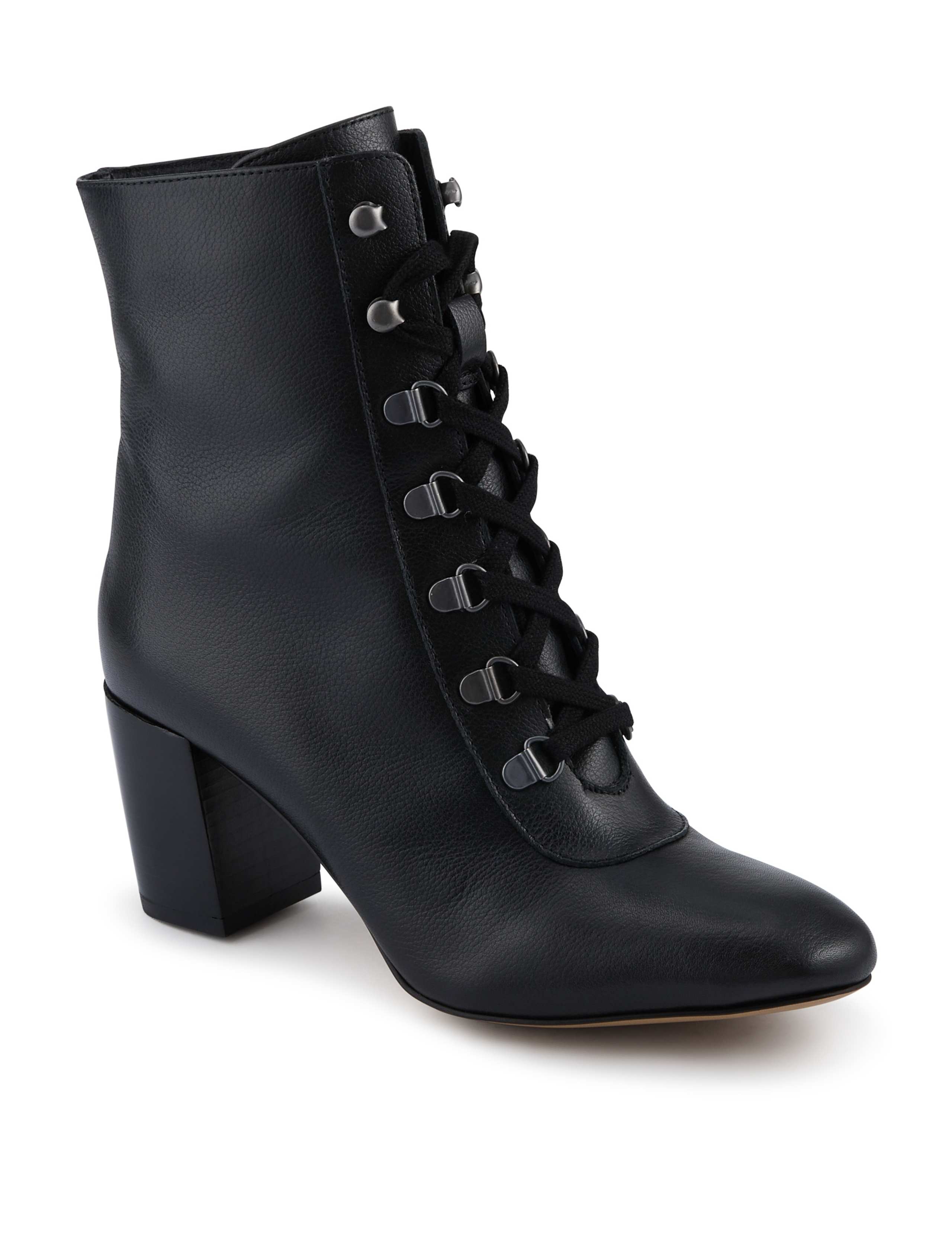 Wide Fit Lace Up Block Heel Ankle Boots 4 of 6