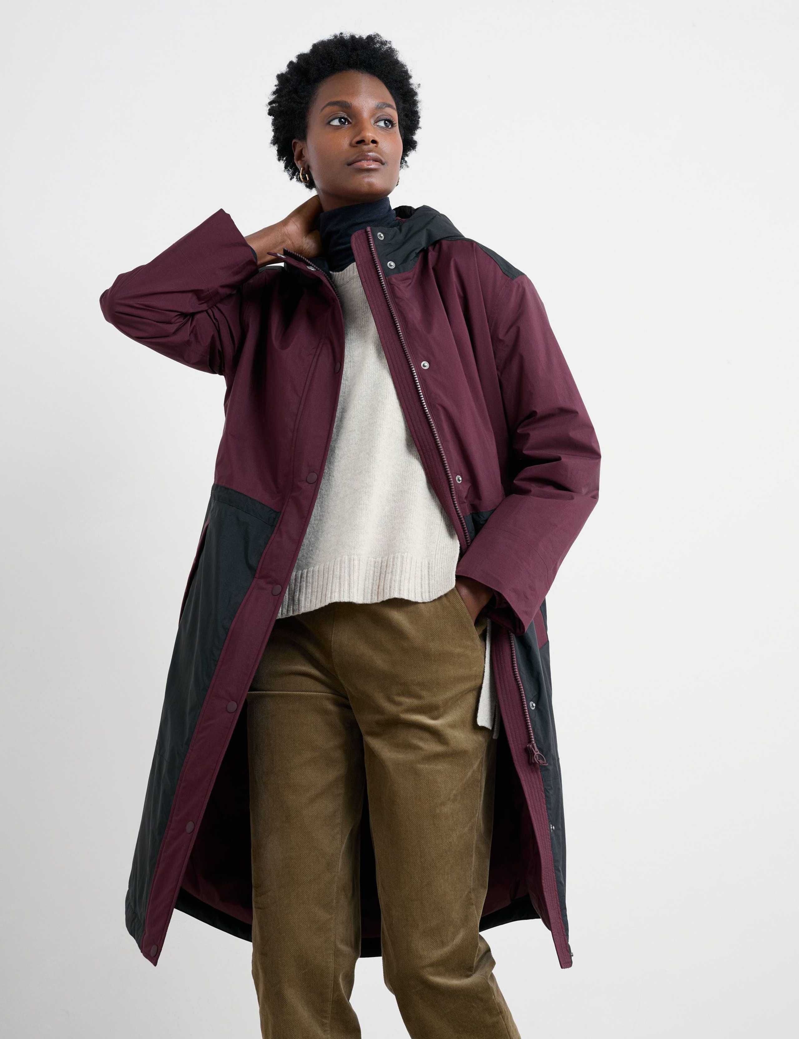 Waterproof Hooded Relaxed Longline Coat 3 of 5