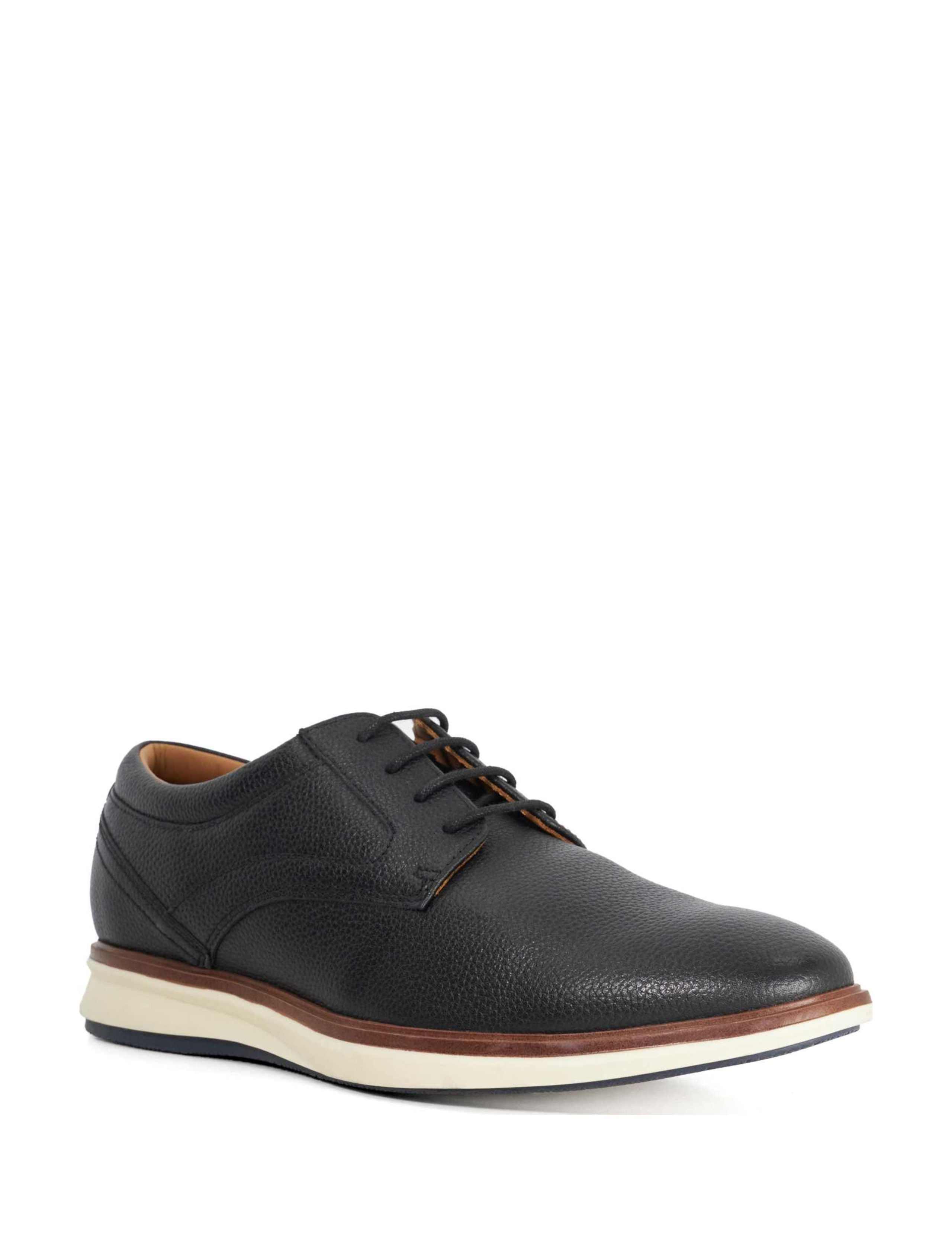Wide Fit Leather Hybrid Sole Derby Shoes 4 of 5