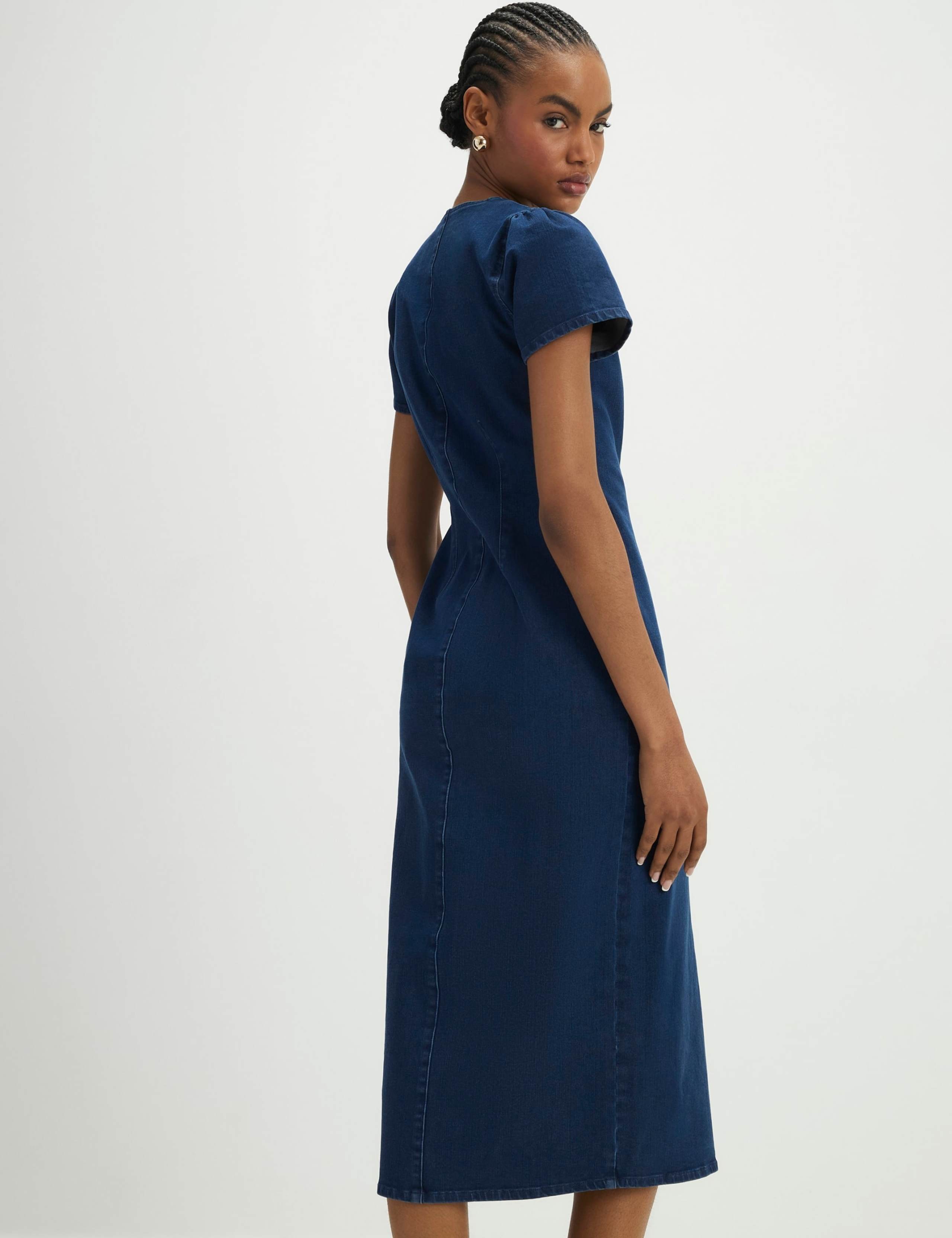 Cap Sleeve Button Through Midi Dress 4 of 4