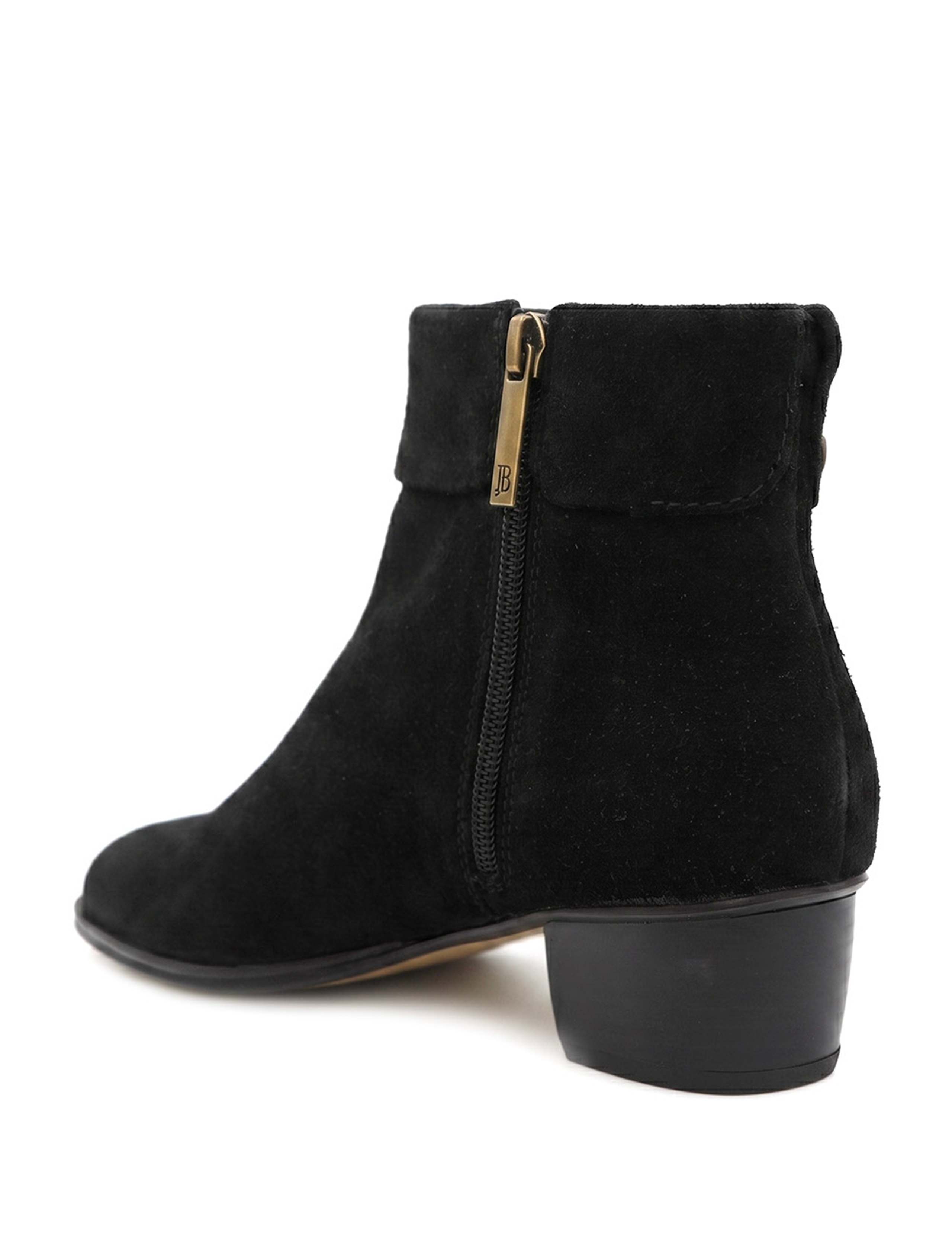 Leather Block Heel Ankle Boots 4 of 5