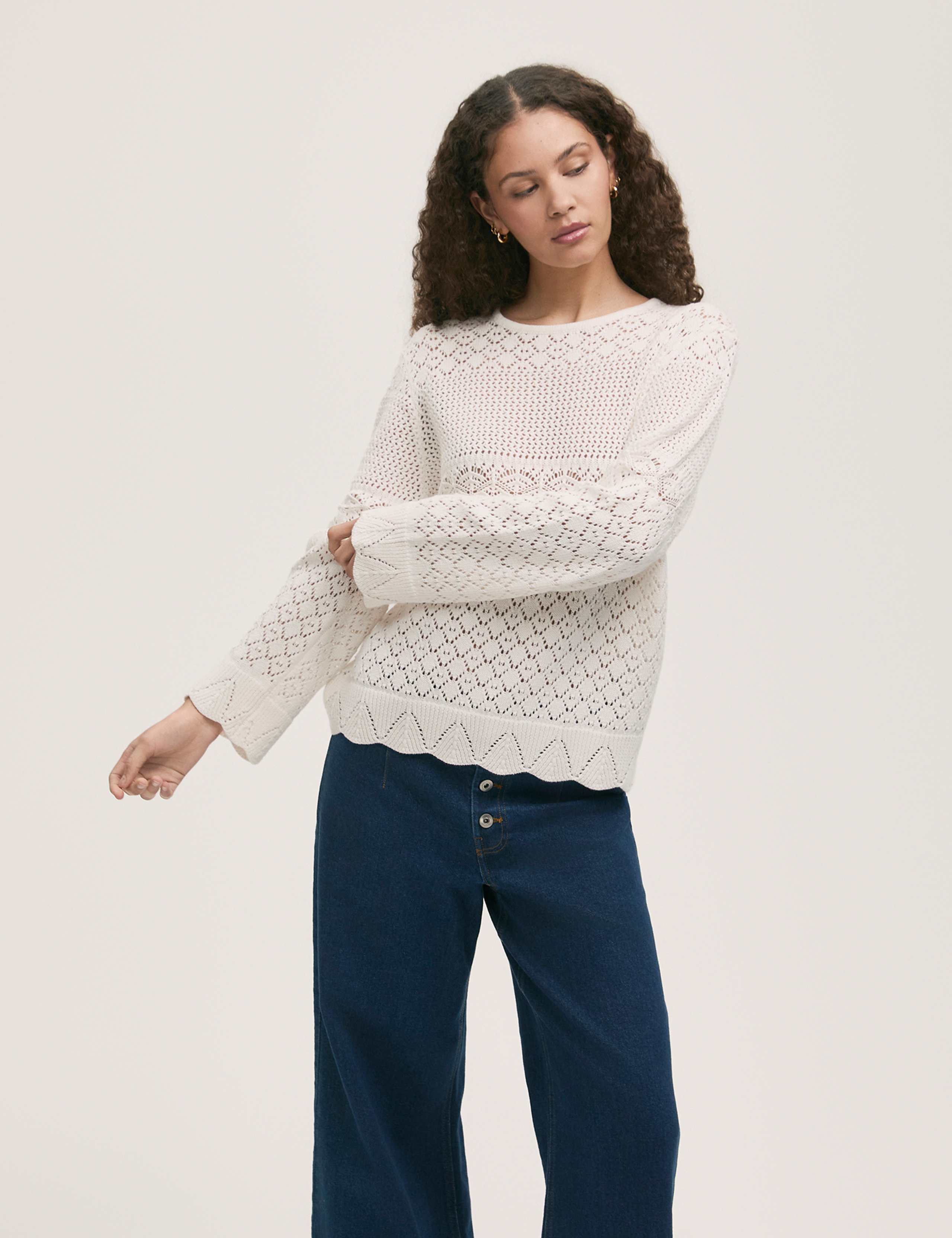 Pure Cotton Broderie Knitted Top 2 of 4