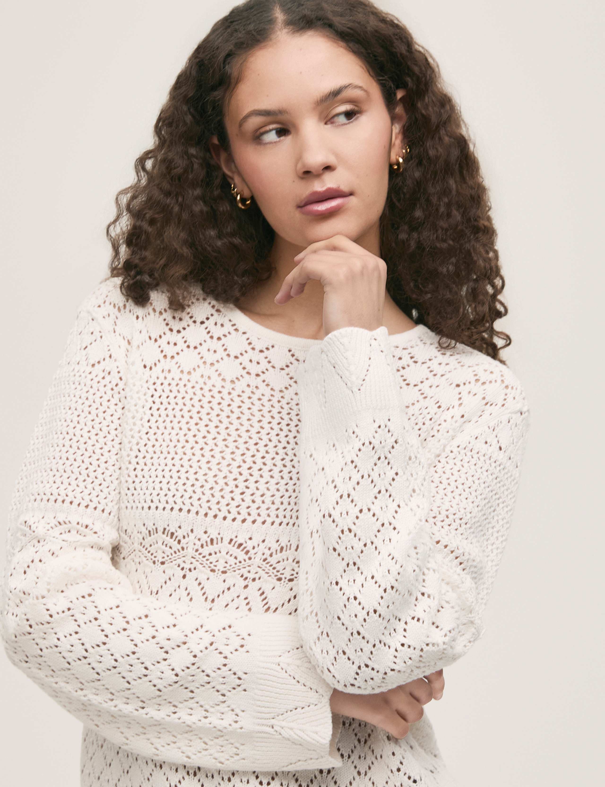 Pure Cotton Broderie Knitted Top 4 of 4