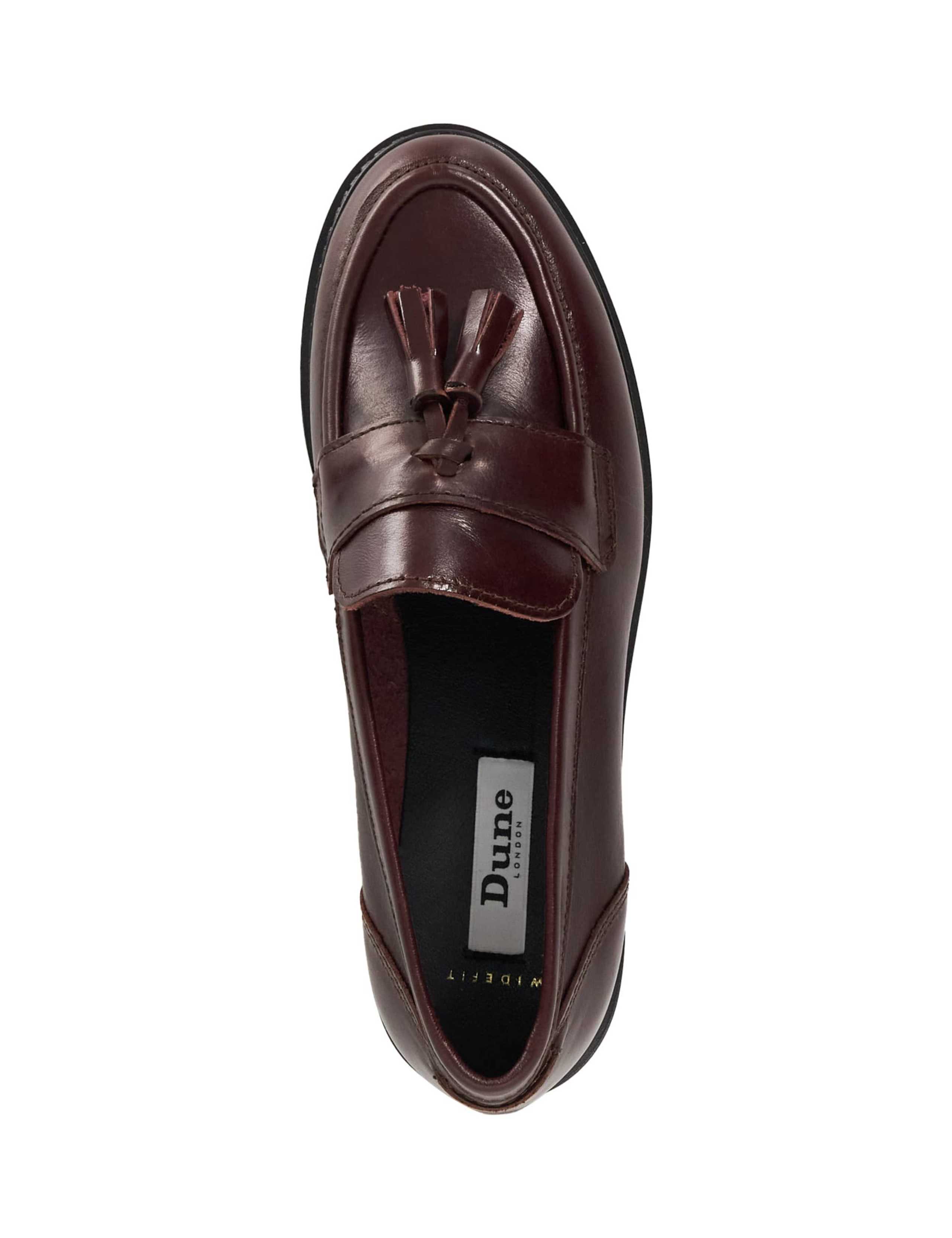 Wide Fit Leather Tassel Low Heel Loafers 2 of 5