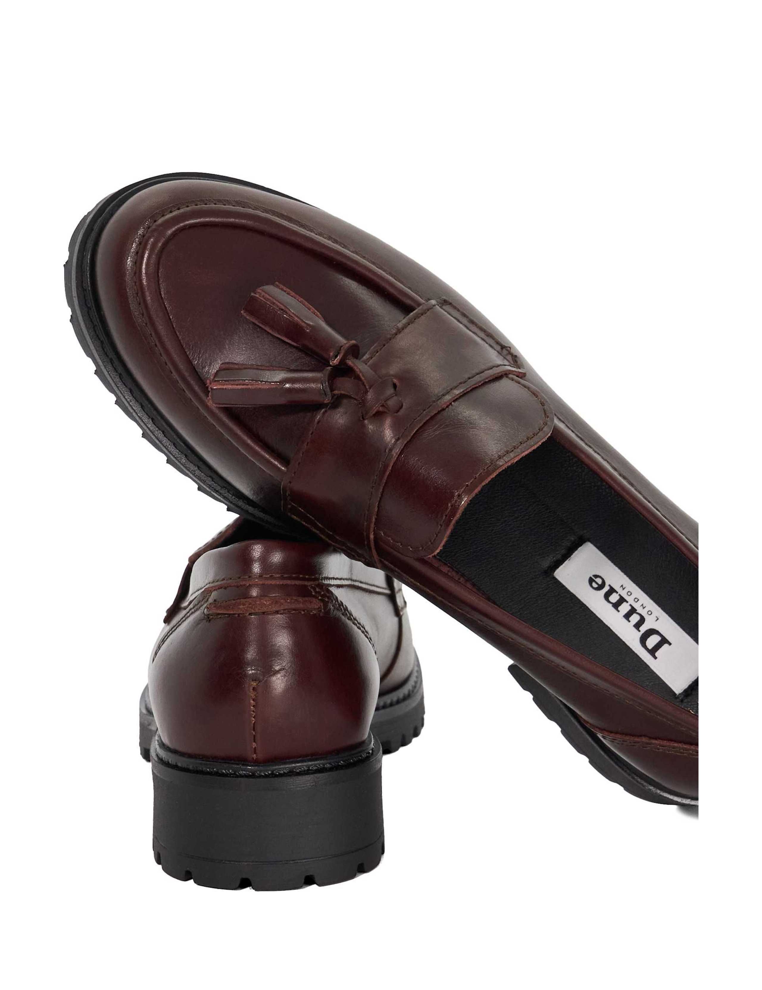 Wide Fit Leather Tassel Low Heel Loafers 5 of 5