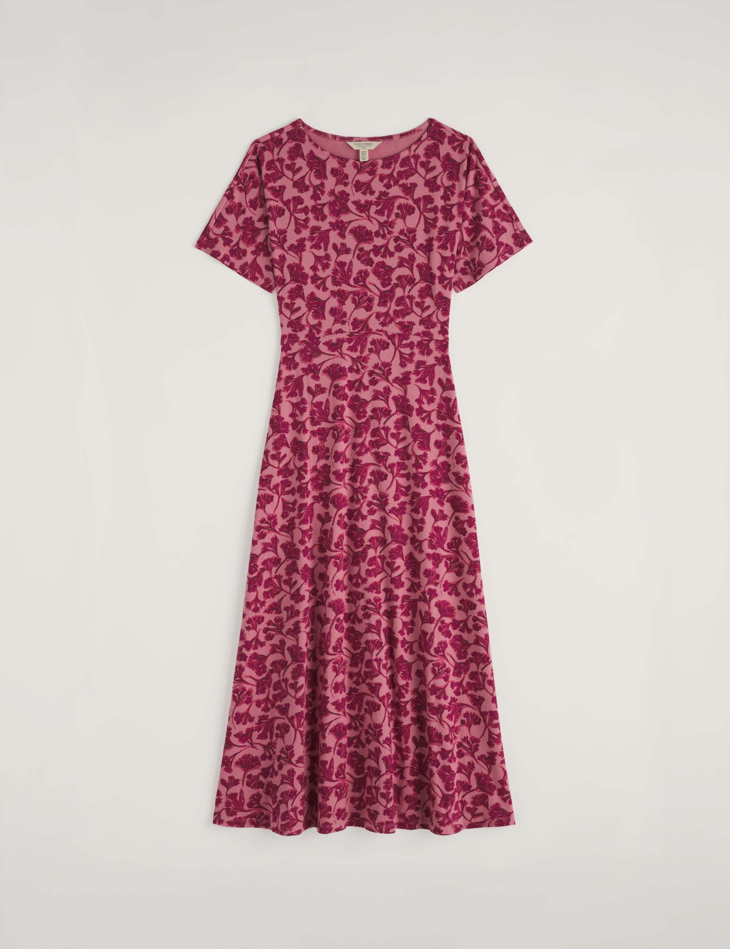 Cotton Rich Floral Midi Waisted Dress 2 of 5