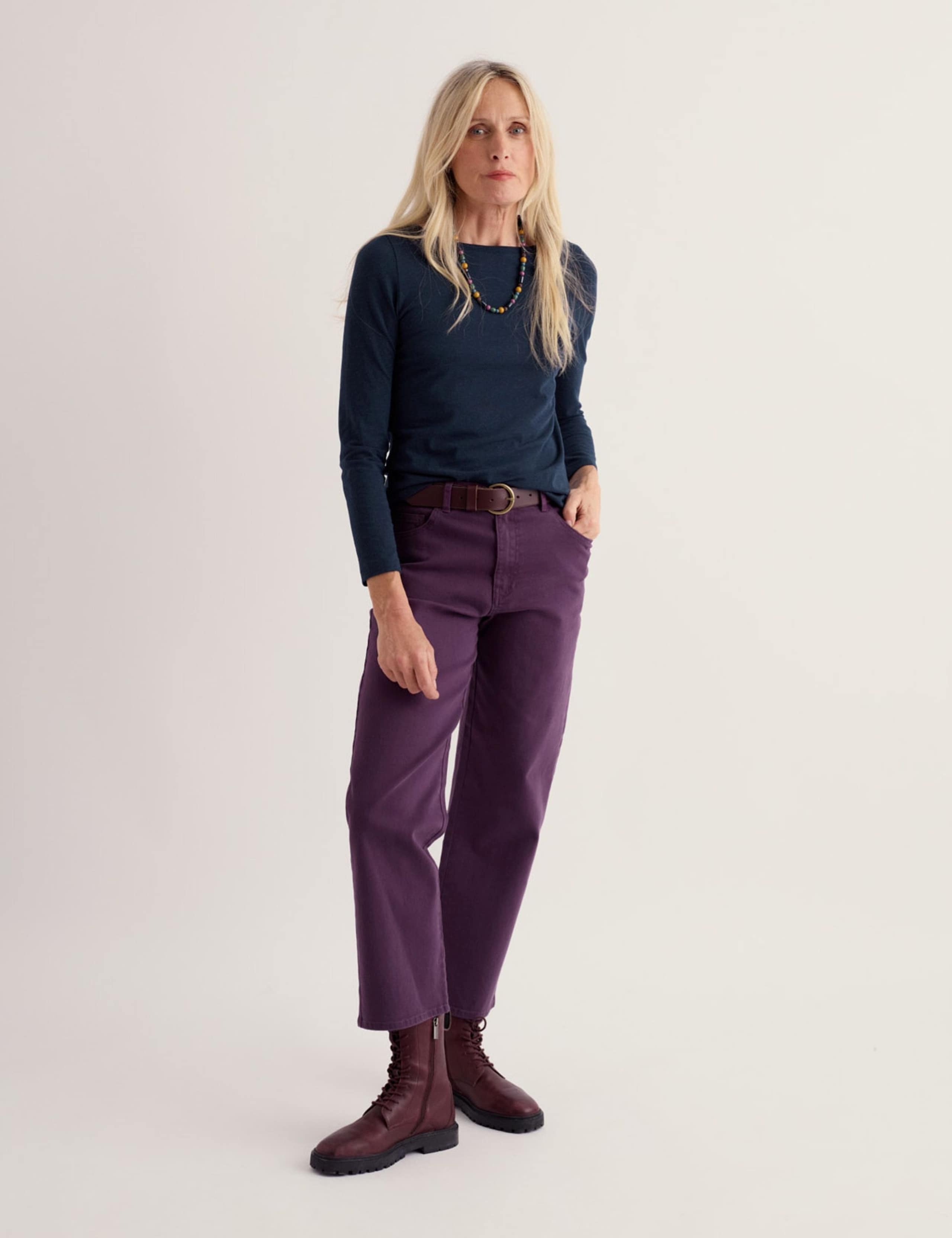 Mid Rise Straight Leg Ankle Grazer Jeans 1 of 4