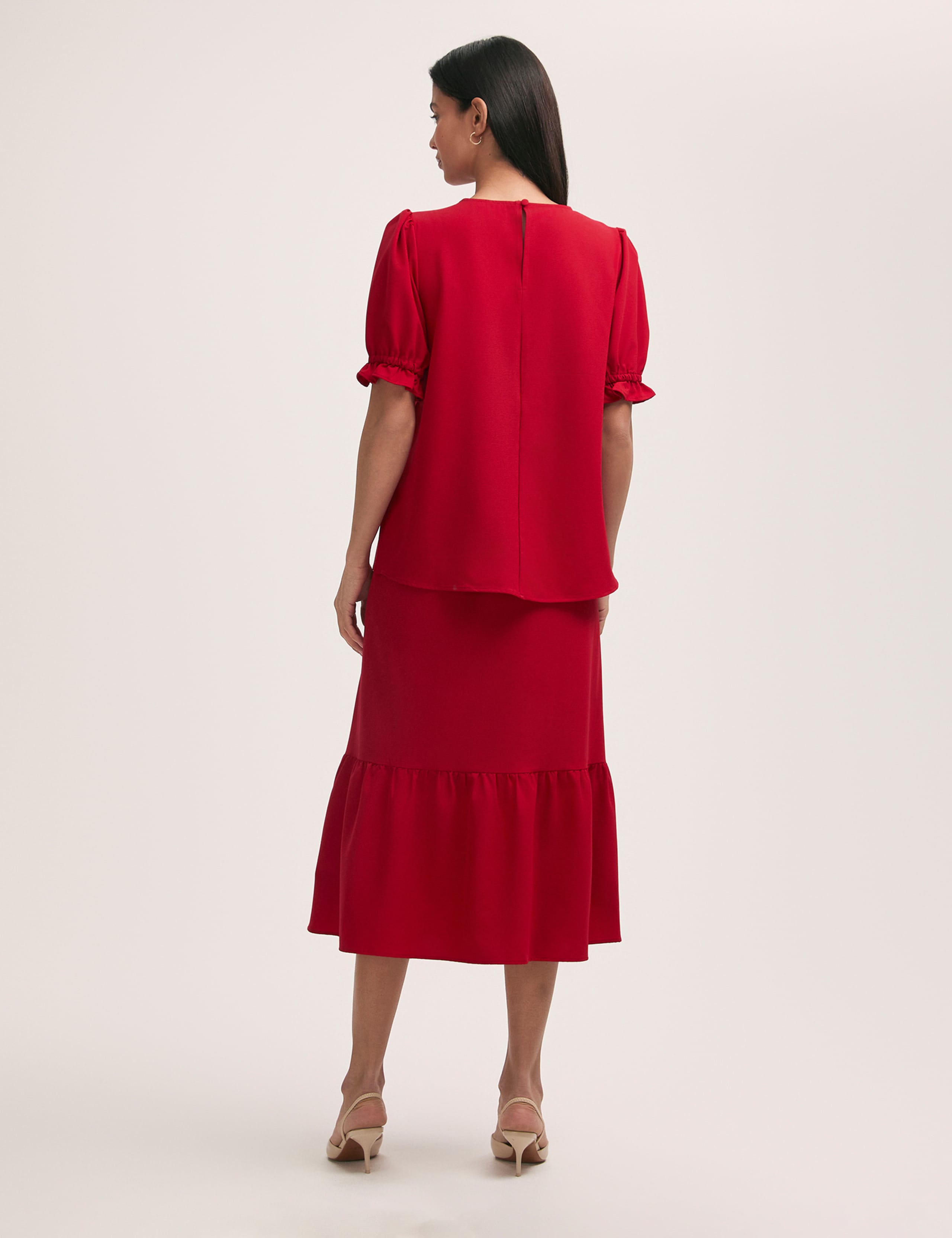 Crepe Puff Sleeve Top 2 of 4