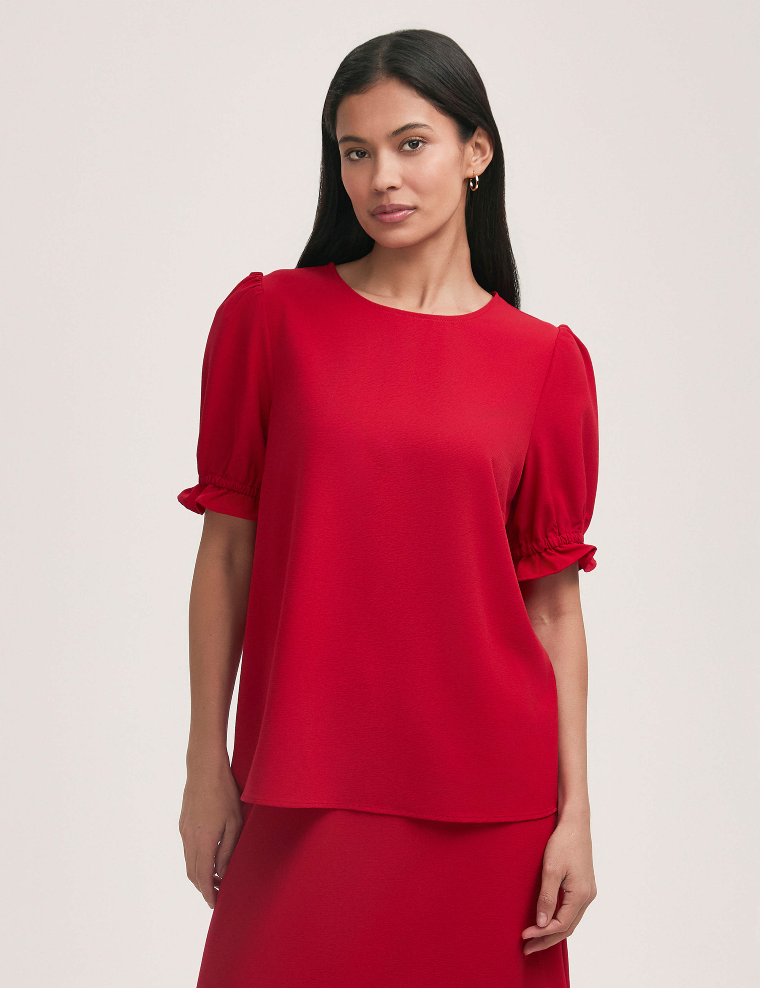 Crepe Puff Sleeve Top 3 of 4