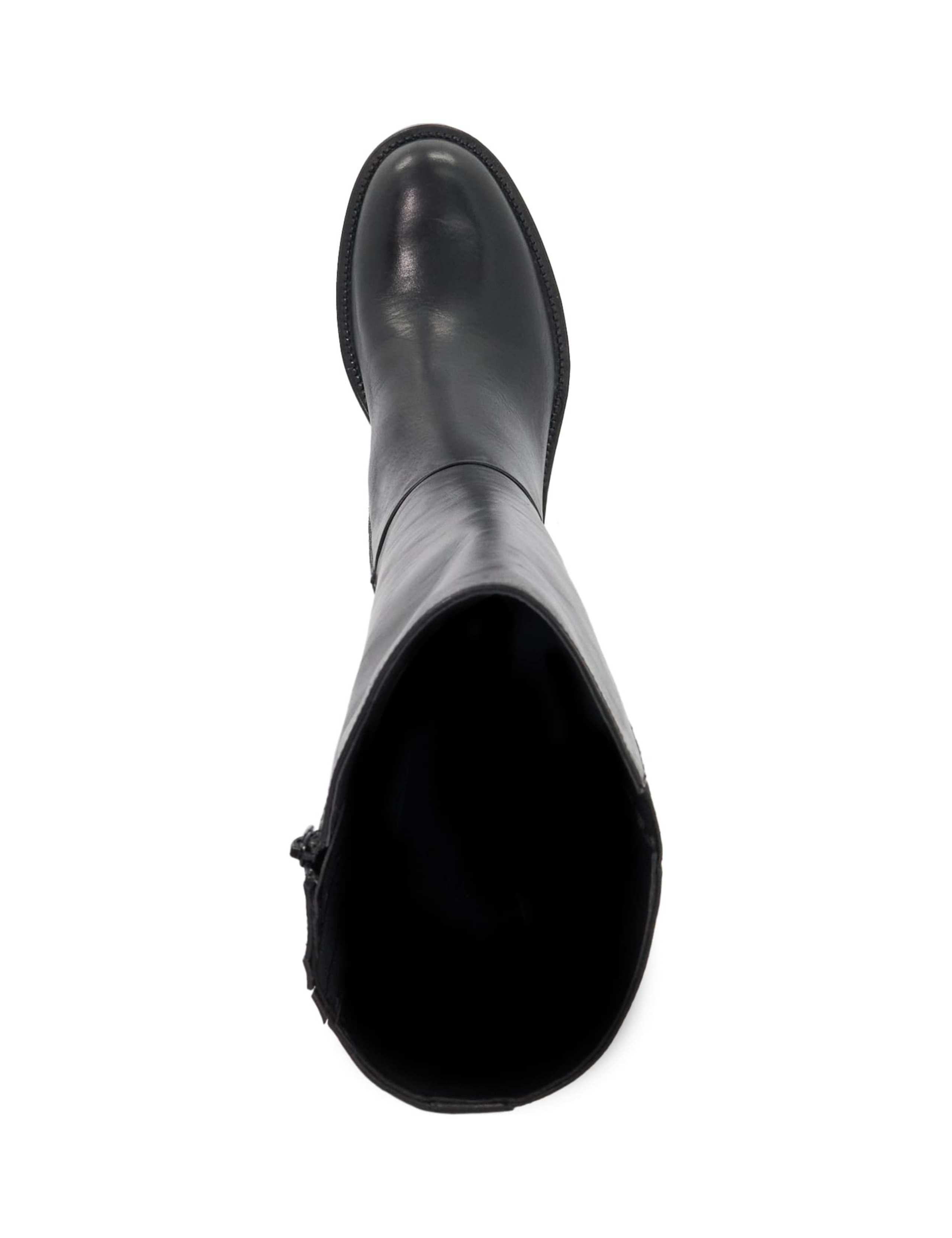 Leather Block Heel Knee High Boots 2 of 5