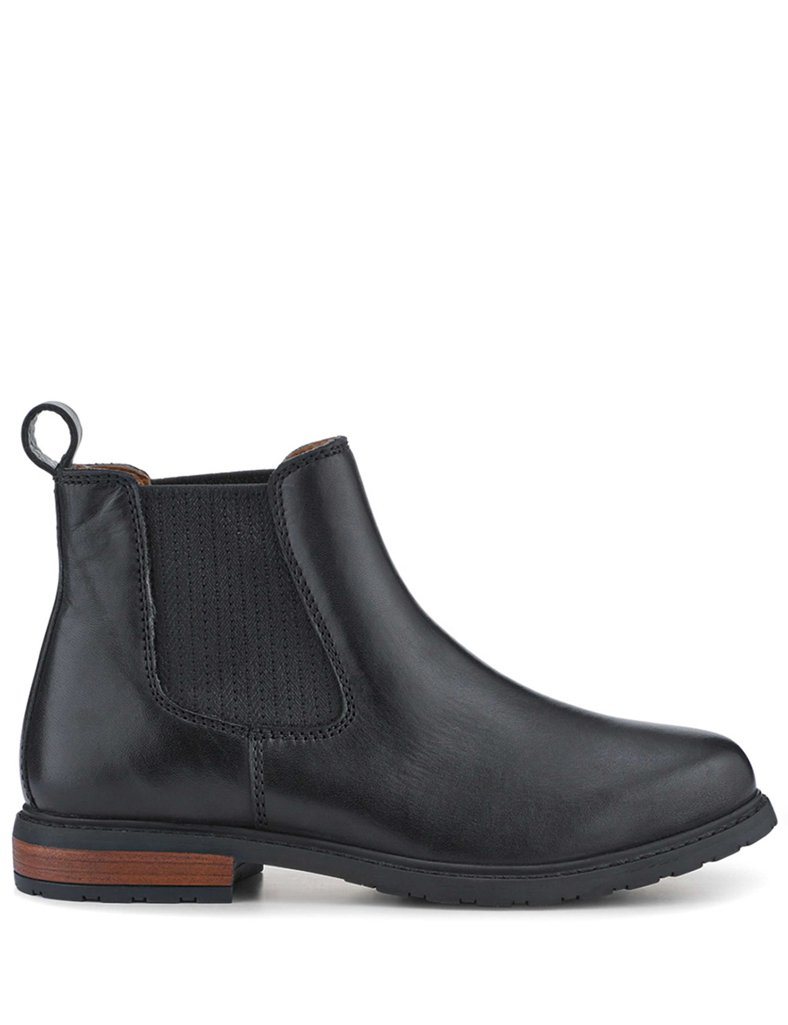 Wide Fit Leather Chelsea Block Heel Boots 2 of 6