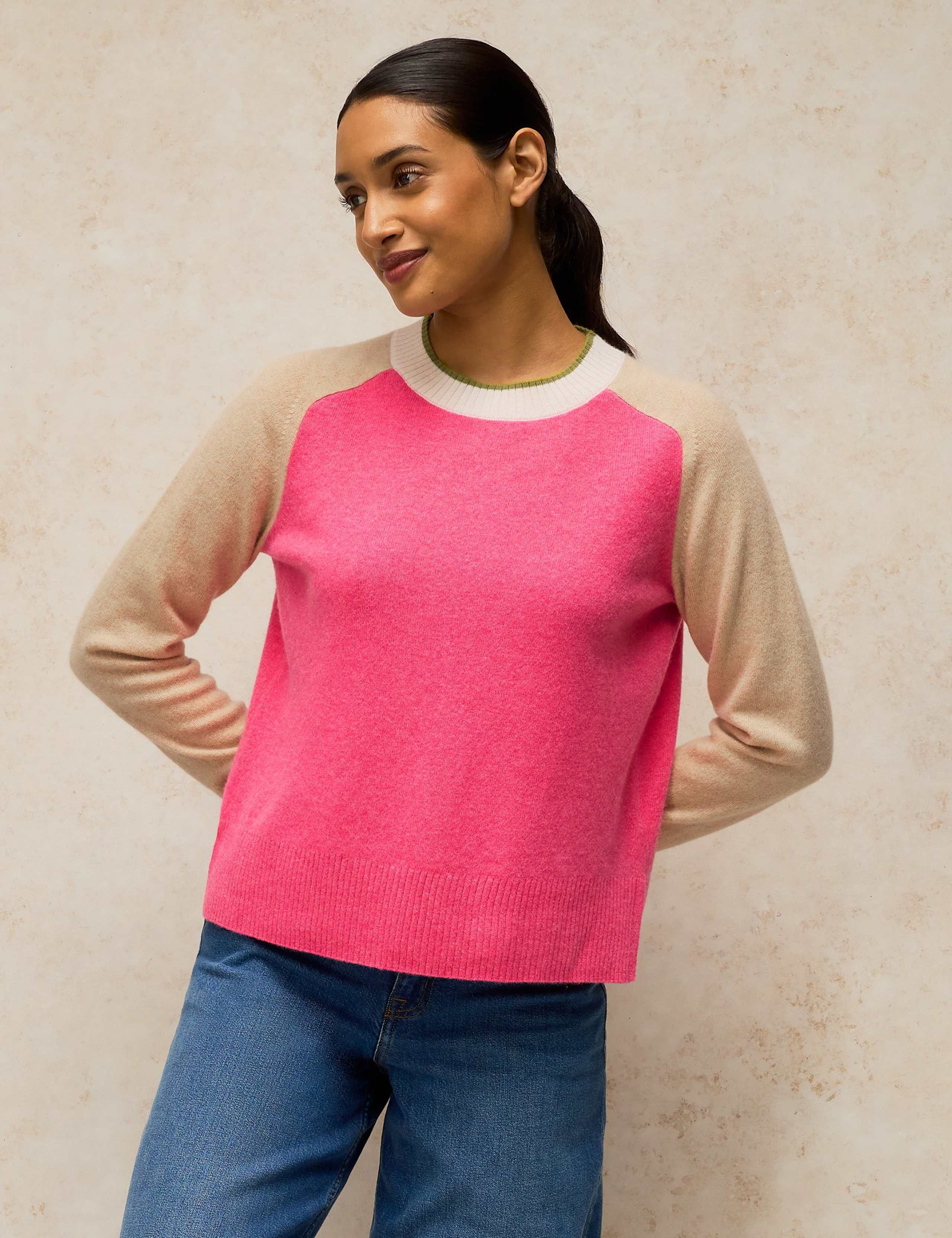 Pure Cashmere Colour Block Jumper 3 of 6