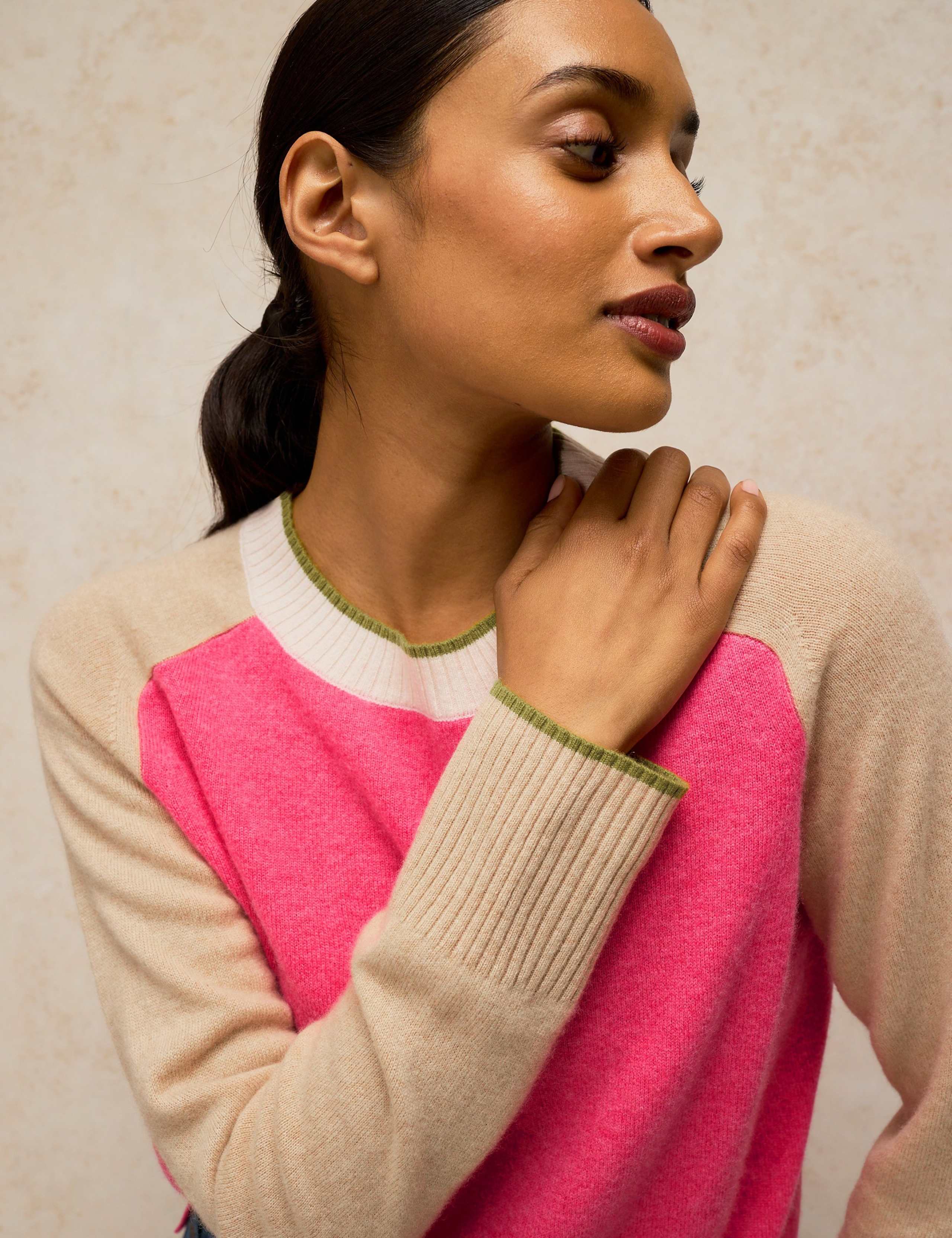 Pure Cashmere Colour Block Jumper 4 of 6