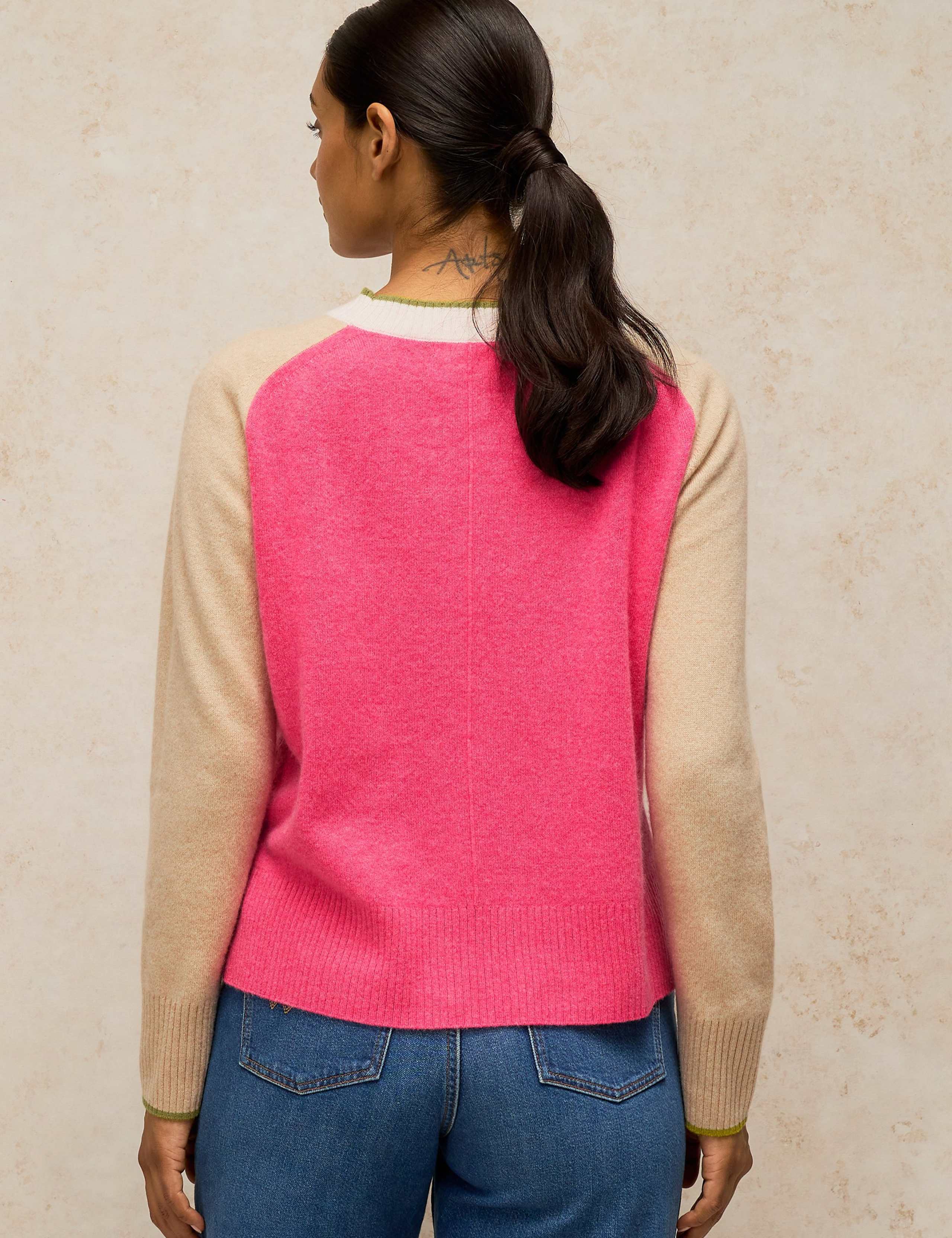 Pure Cashmere Colour Block Jumper 5 of 6