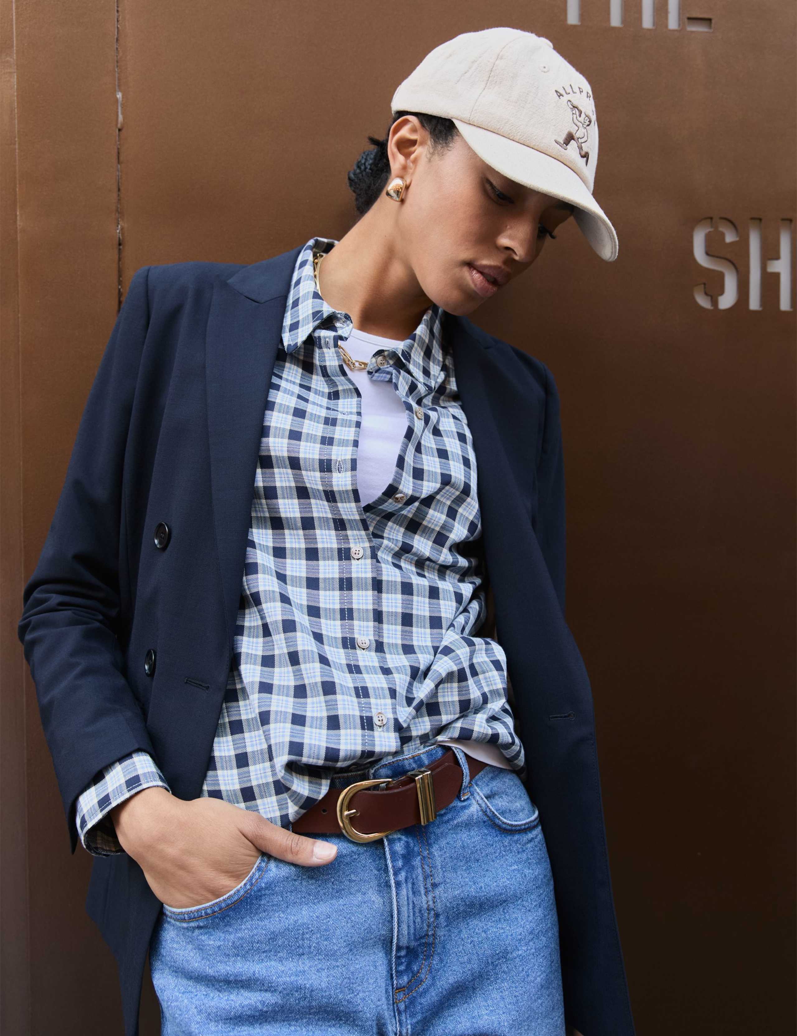 Cotton Rich Checked Collared Shirt 4 of 7