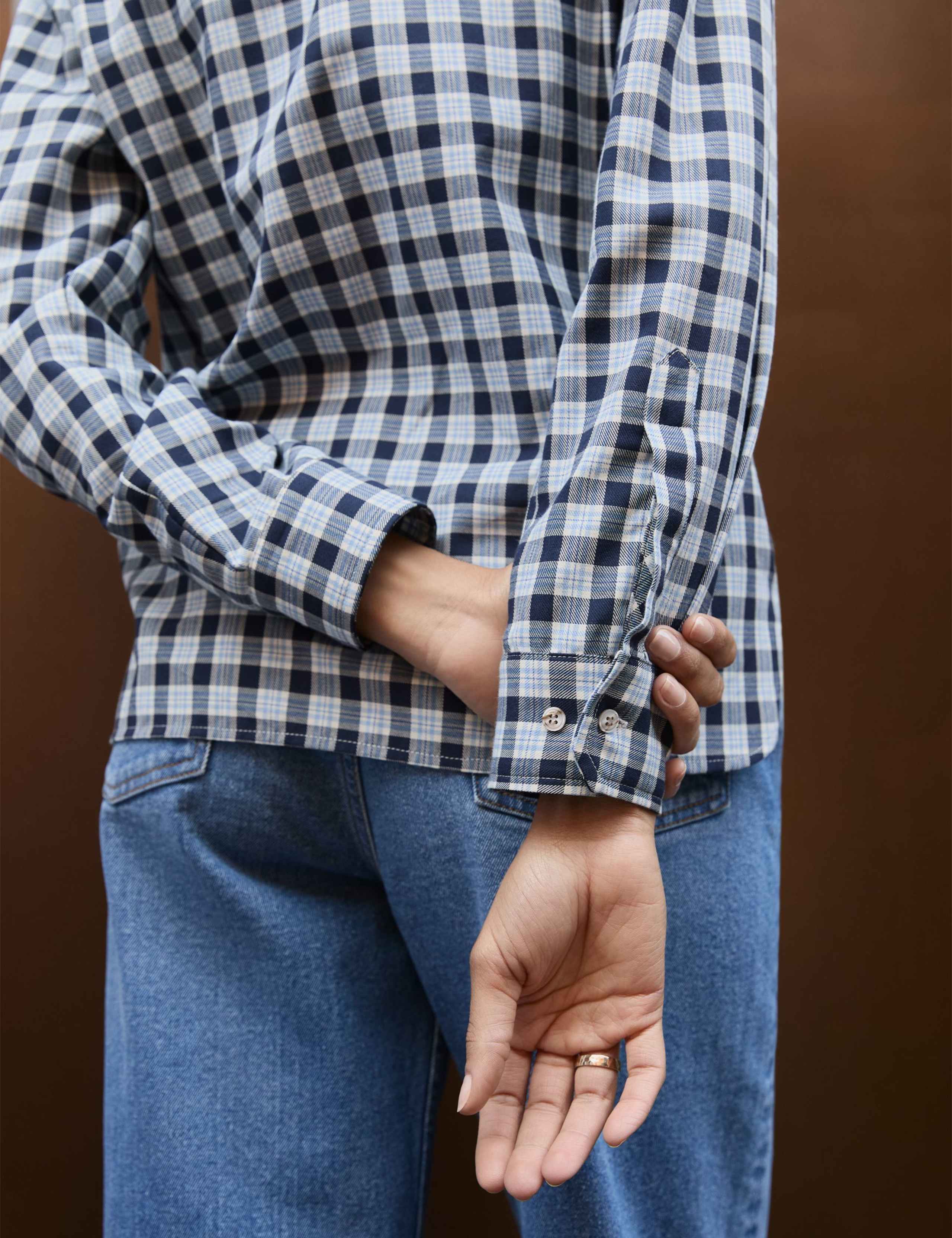 Cotton Rich Checked Collared Shirt 6 of 7