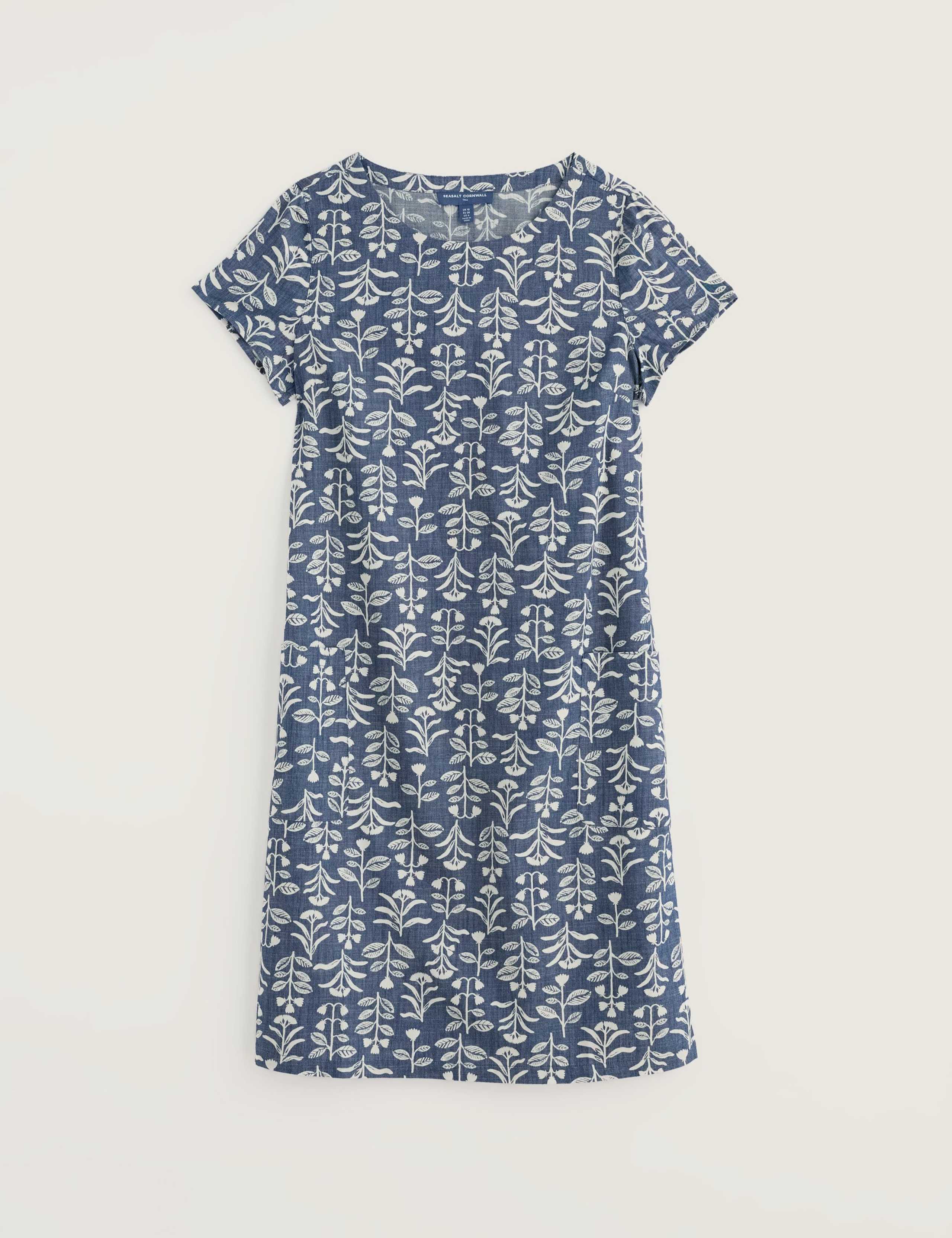 Pure Cotton Floral Knee Length Shift Dress 2 of 5