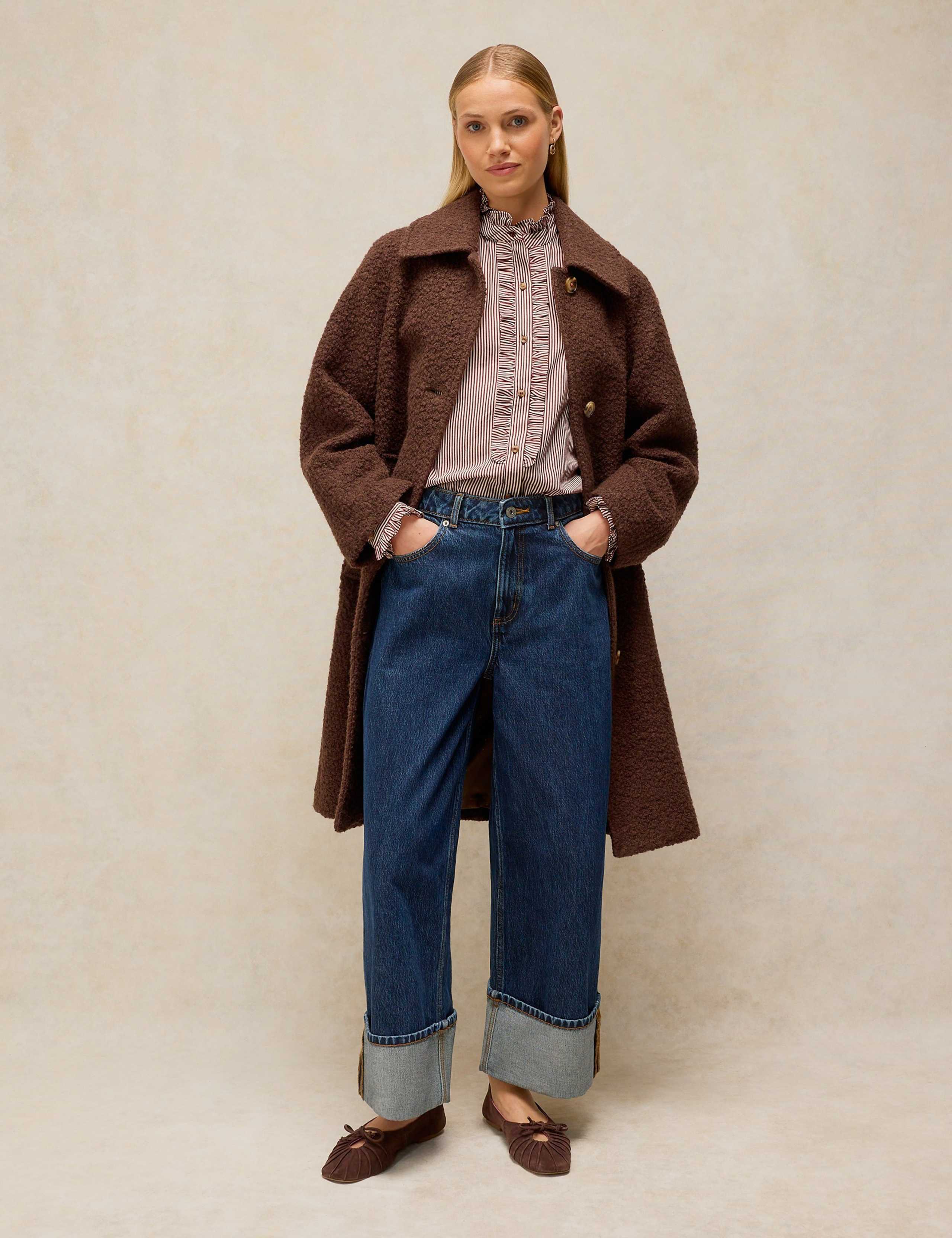 Pure Cotton Collared Frill Detail Shirt 7 of 7