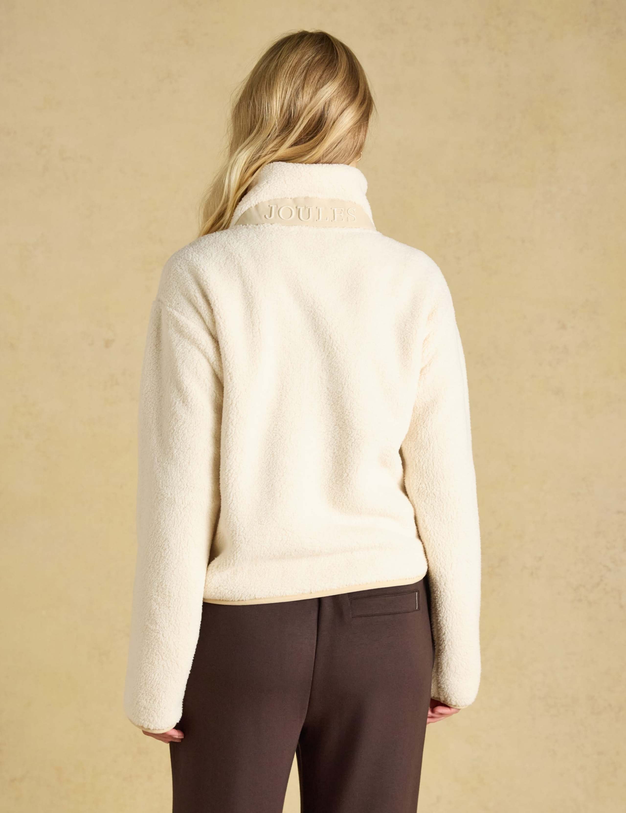 Borg Relaxed Cropped Quarter Zip Sweatshirt 5 of 8