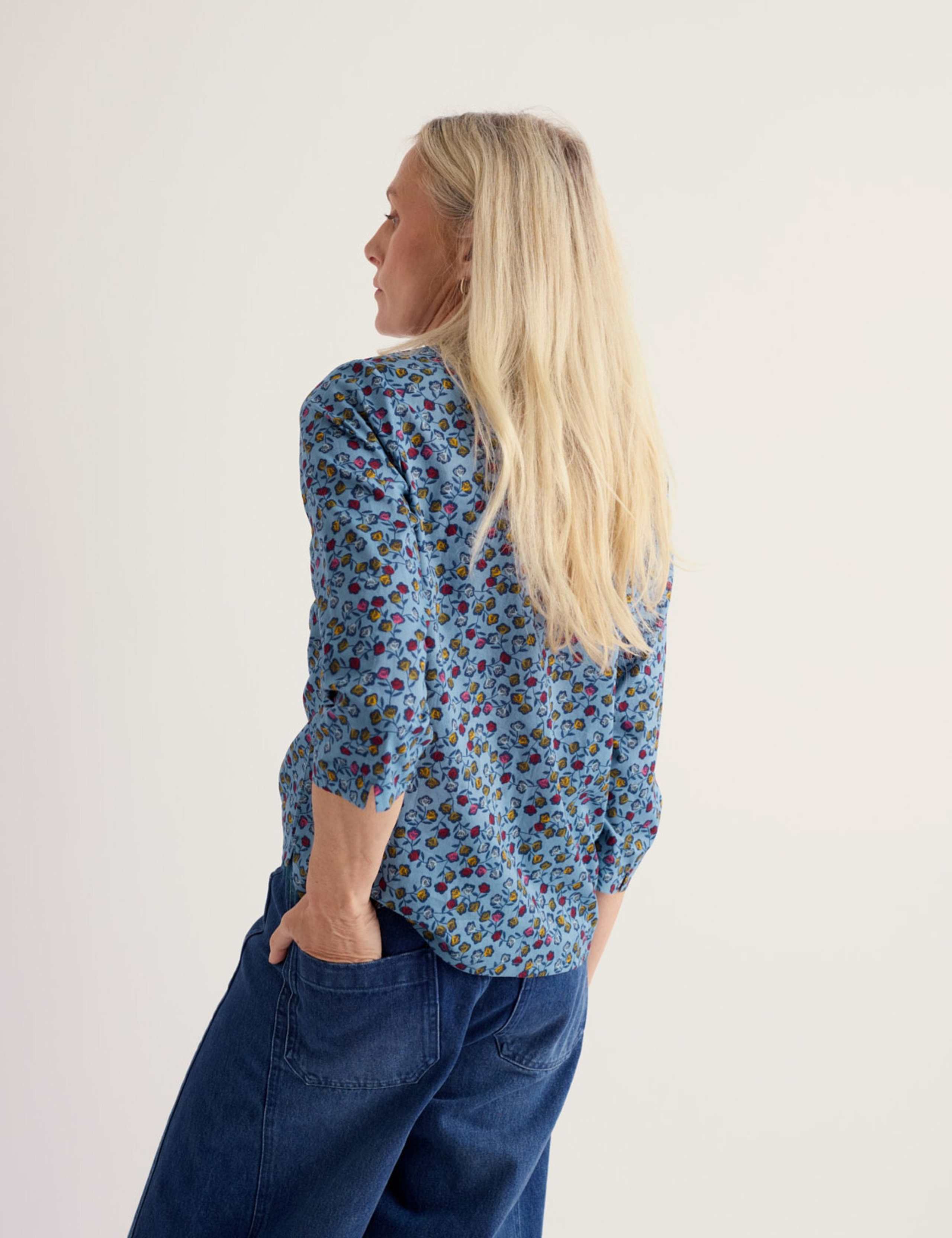 Jersey Ditsy Floral Notch Neck Top 4 of 5