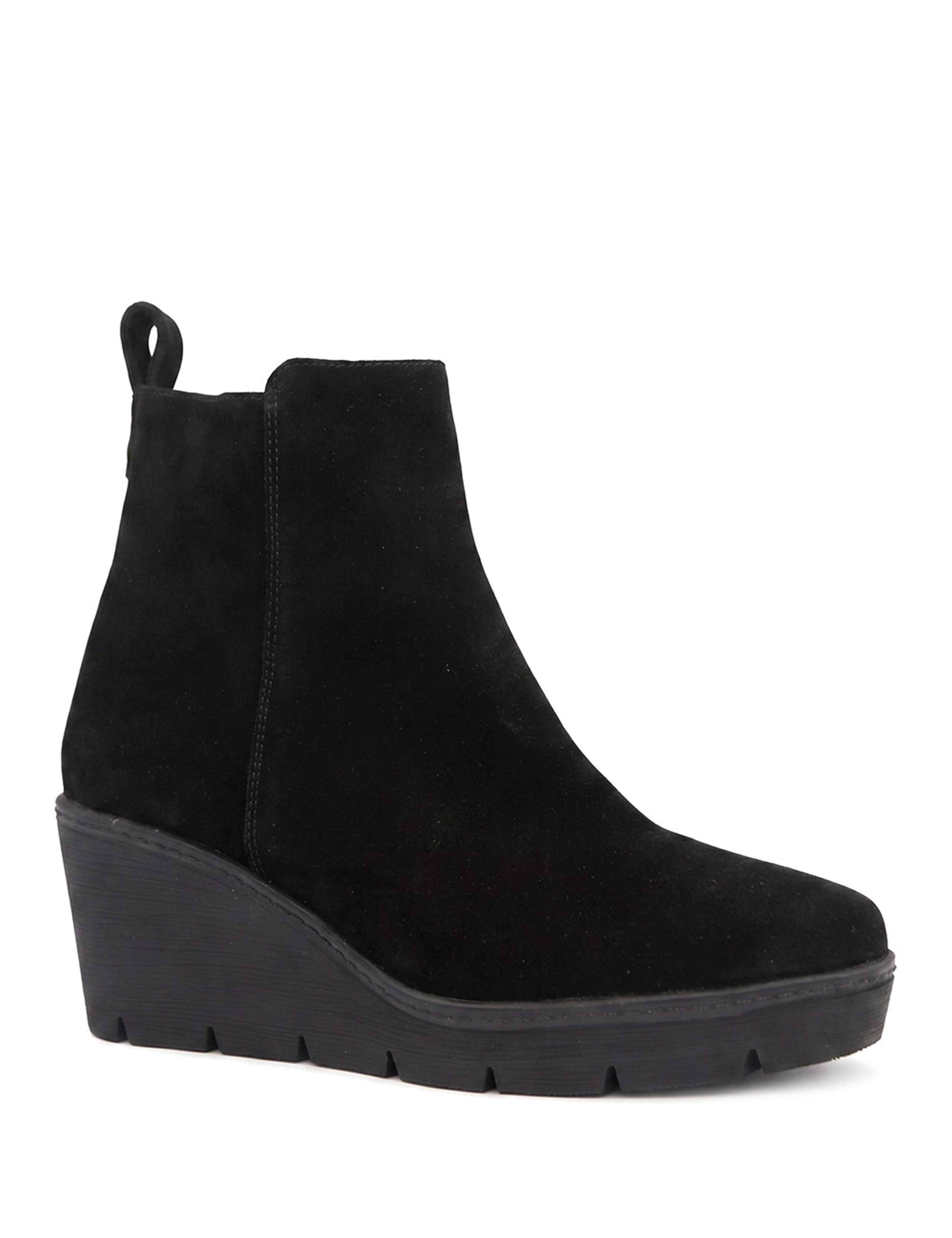 Leather Wedge Heel Ankle Boots 2 of 5