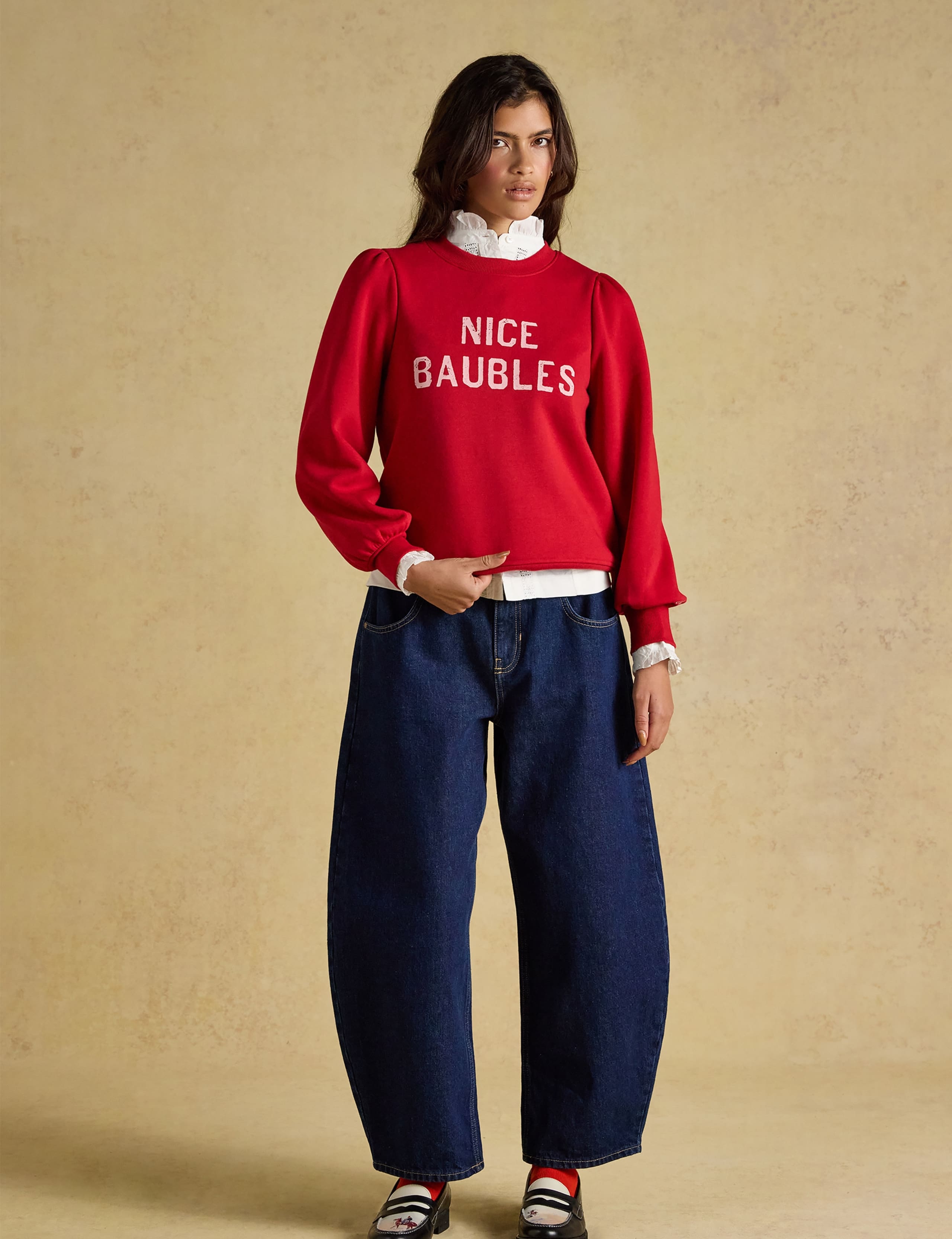 Cotton Rich Christmas Printed Sweatshirt 6 of 7