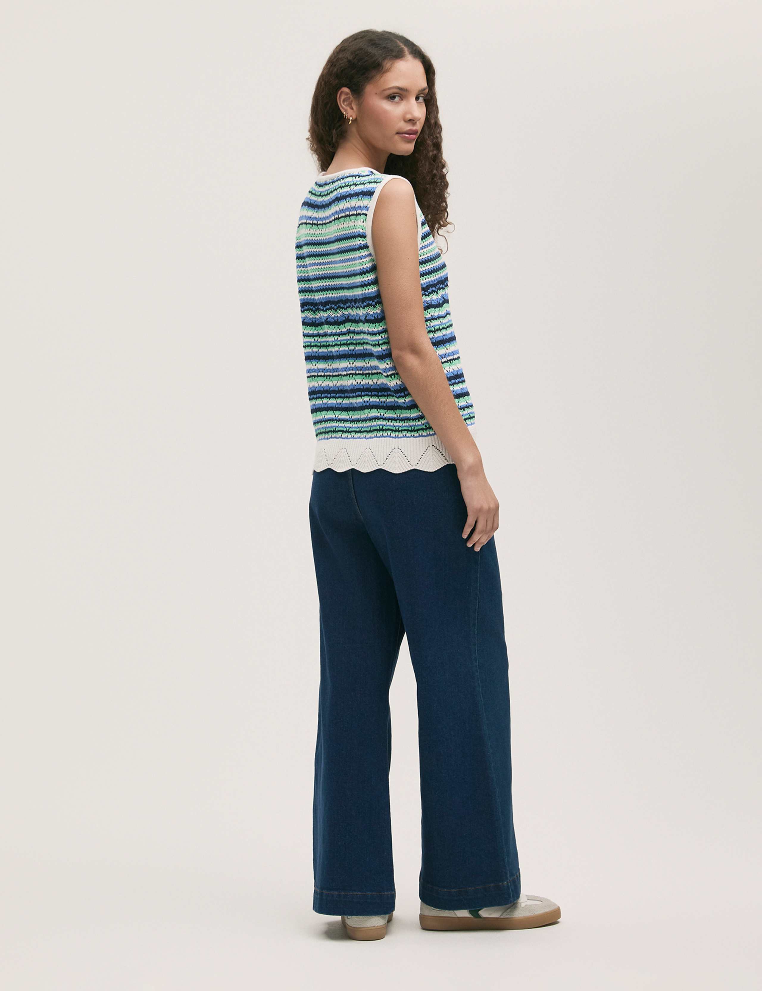 Pure Cotton Broderie Knitted Vest 2 of 4