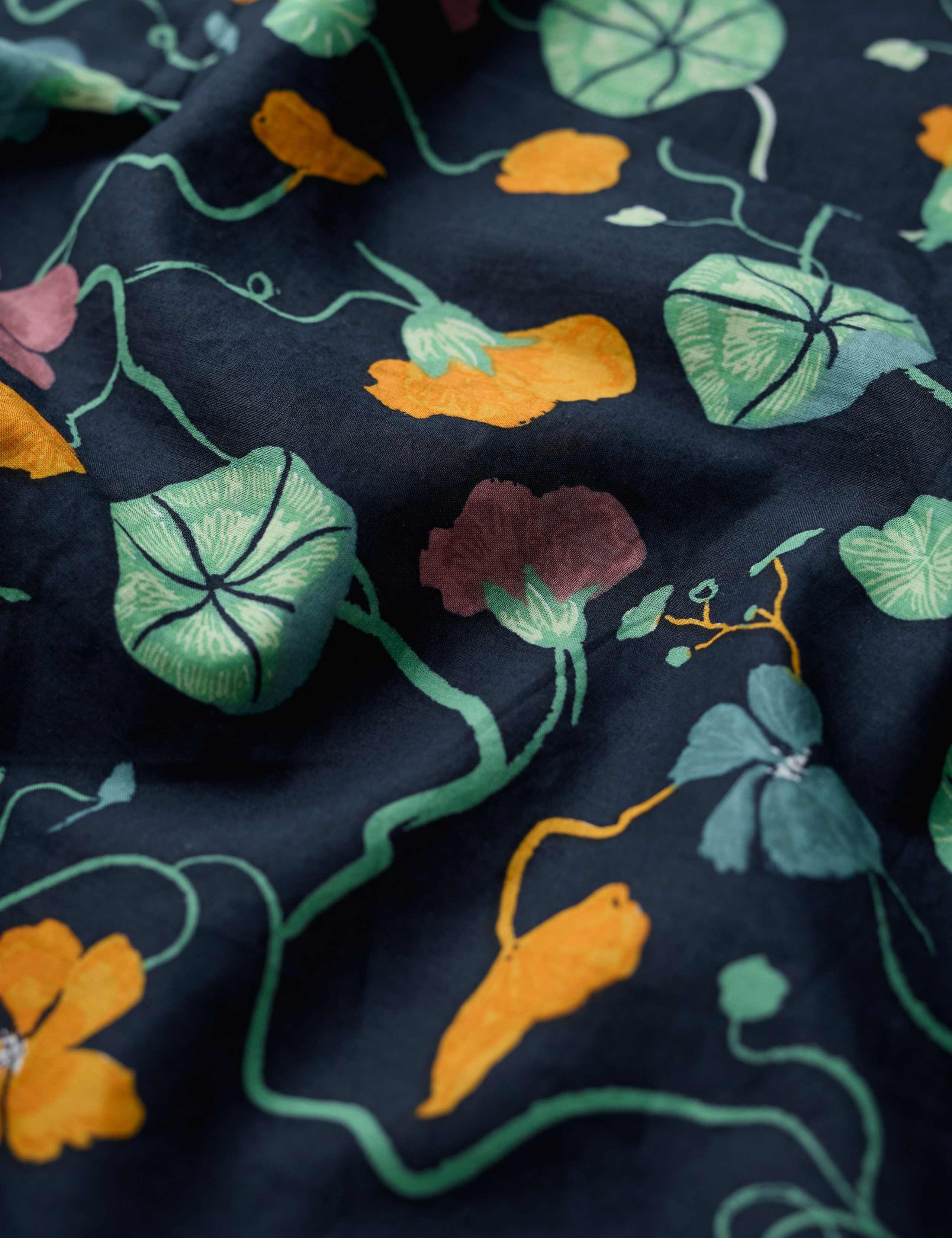 Jersey Floral Notch Neck Top 4 of 5
