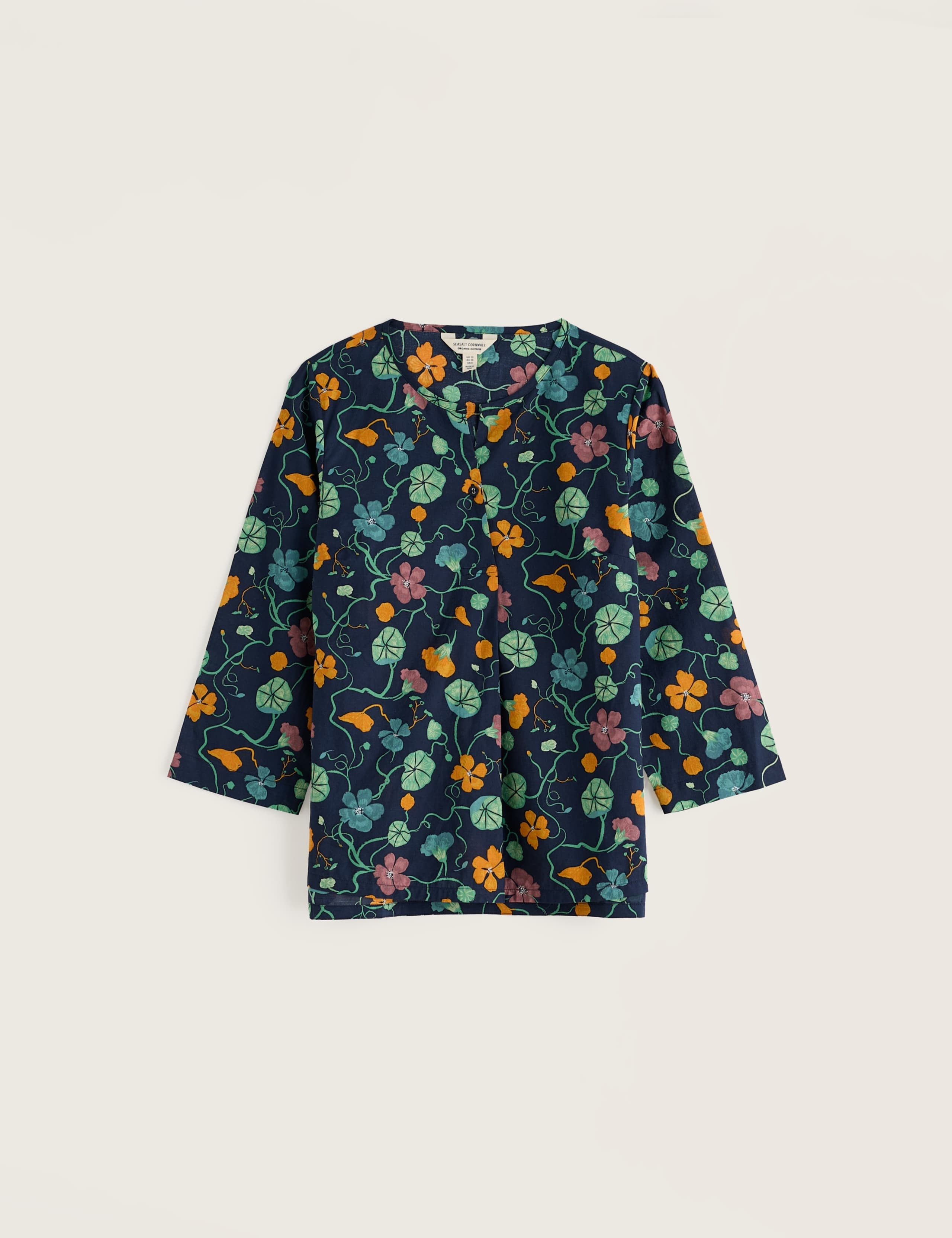 Jersey Floral Notch Neck Top 2 of 5