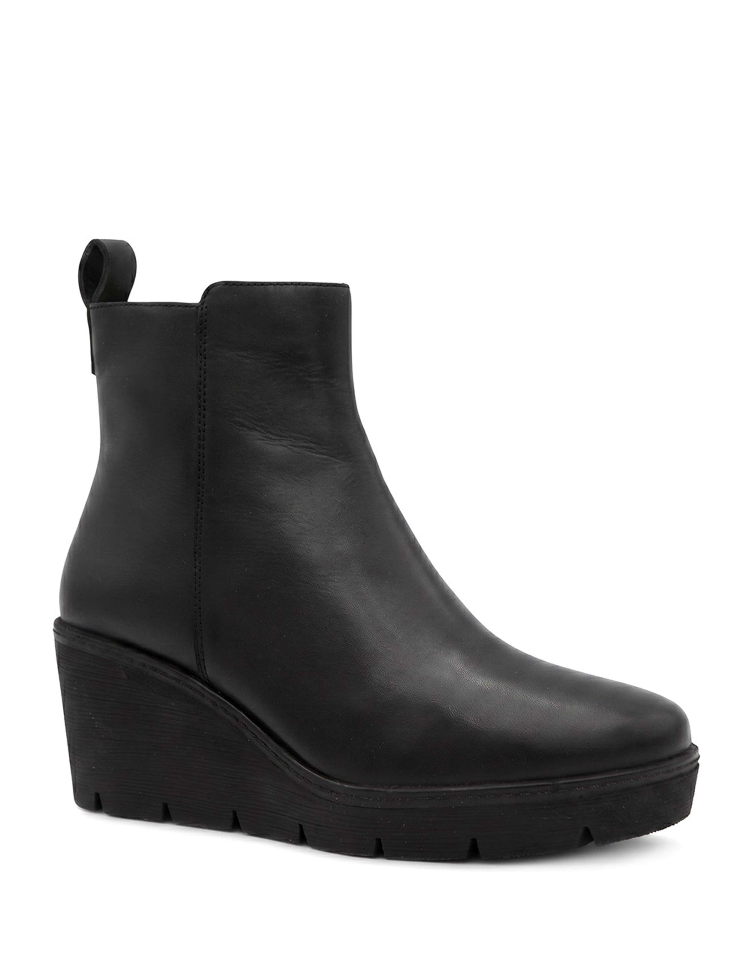 Leather Wedge Heel Ankle Boots 2 of 5