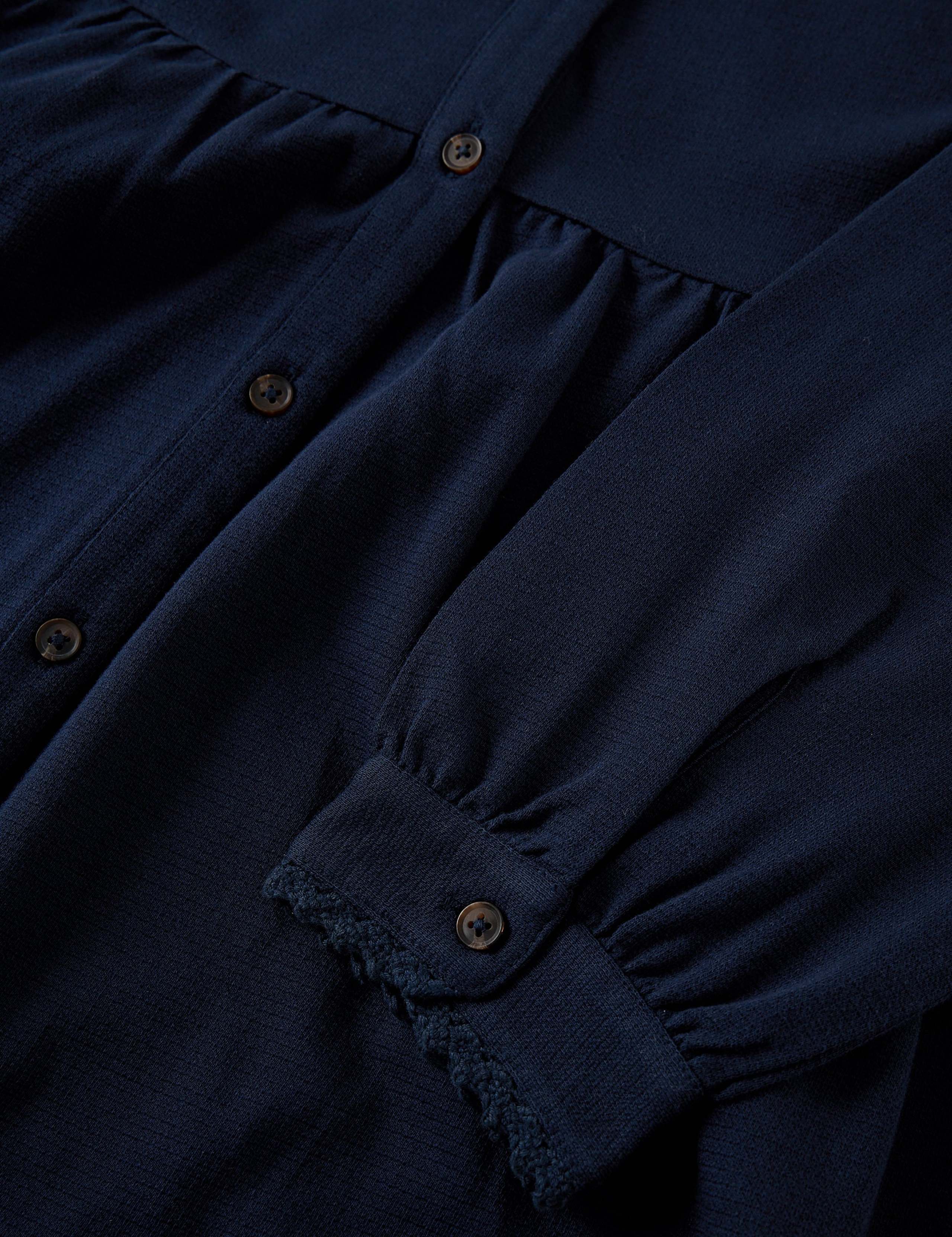 Pure Cotton Button Through Midi Tea Dress 6 of 6