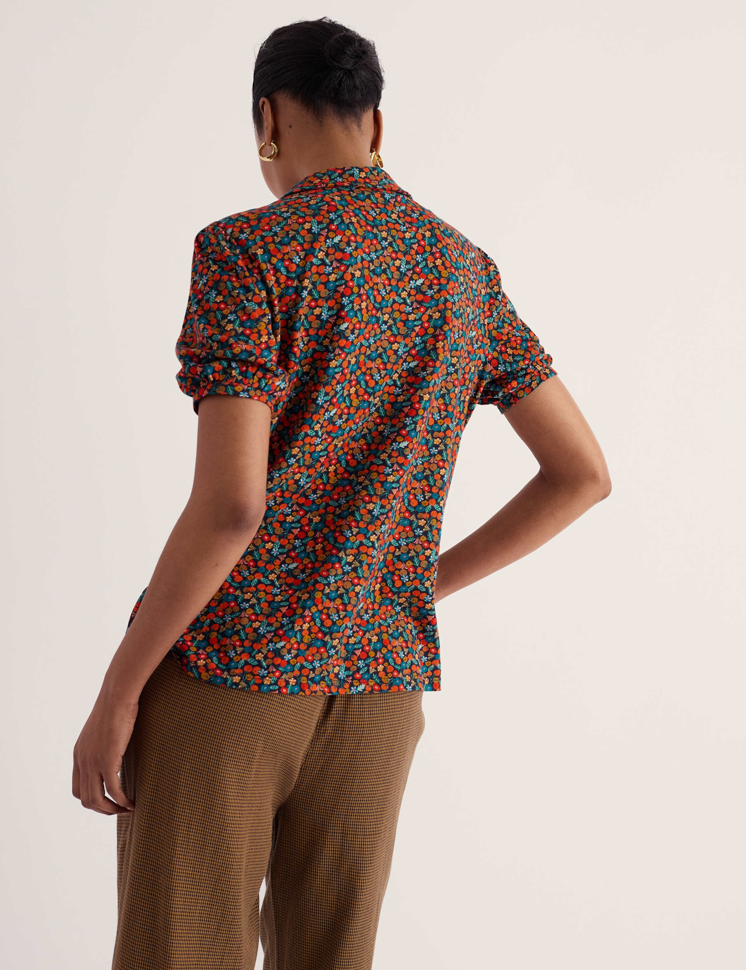 Lyocell Rich Ditsy Floral Fitted Shirt 5 of 5