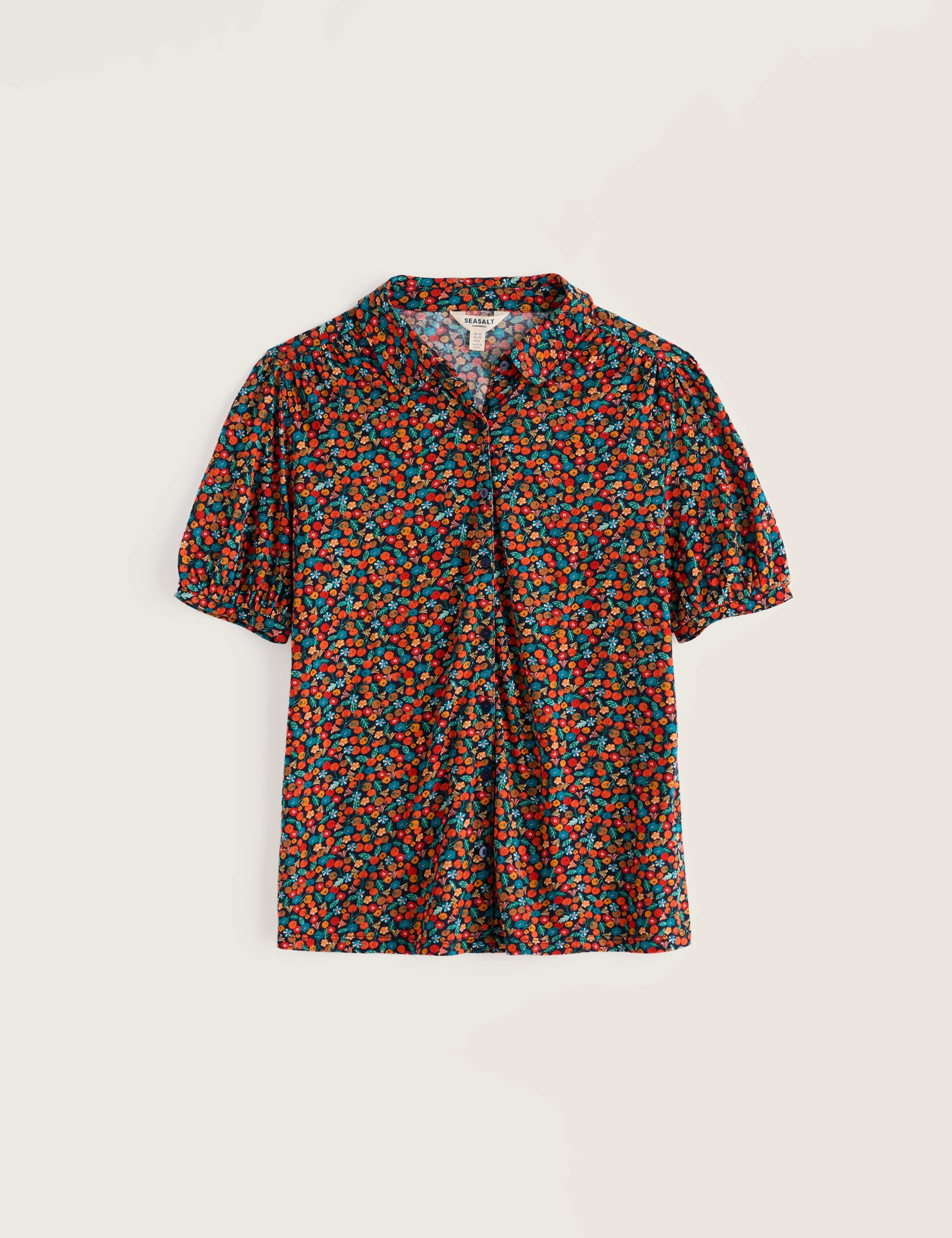 Lyocell Rich Ditsy Floral Fitted Shirt 2 of 5